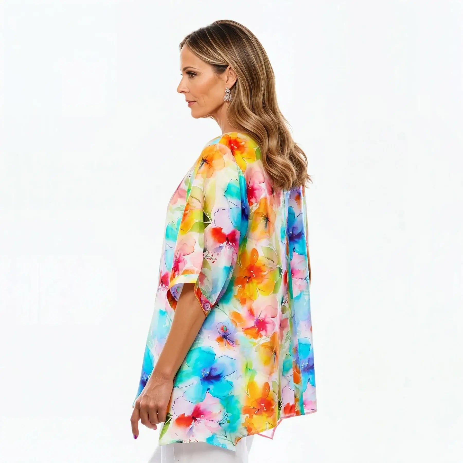 A-Line Shirt | Tunic Blouse Top (Blushing)