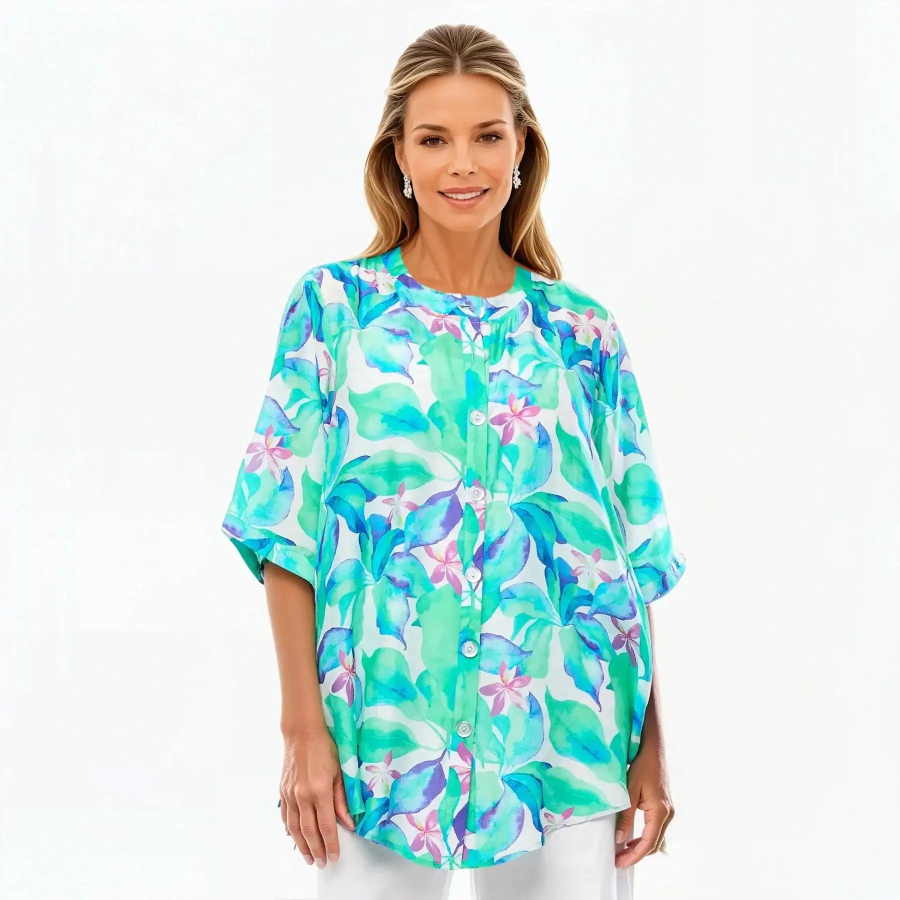 A-Line Shirt | Tunic Blouse Top (Broome)