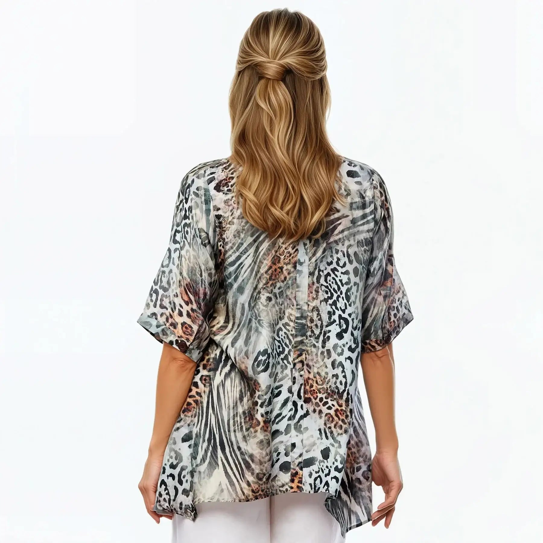 A-Line Shirt | Tunic Blouse Top (Jungle)