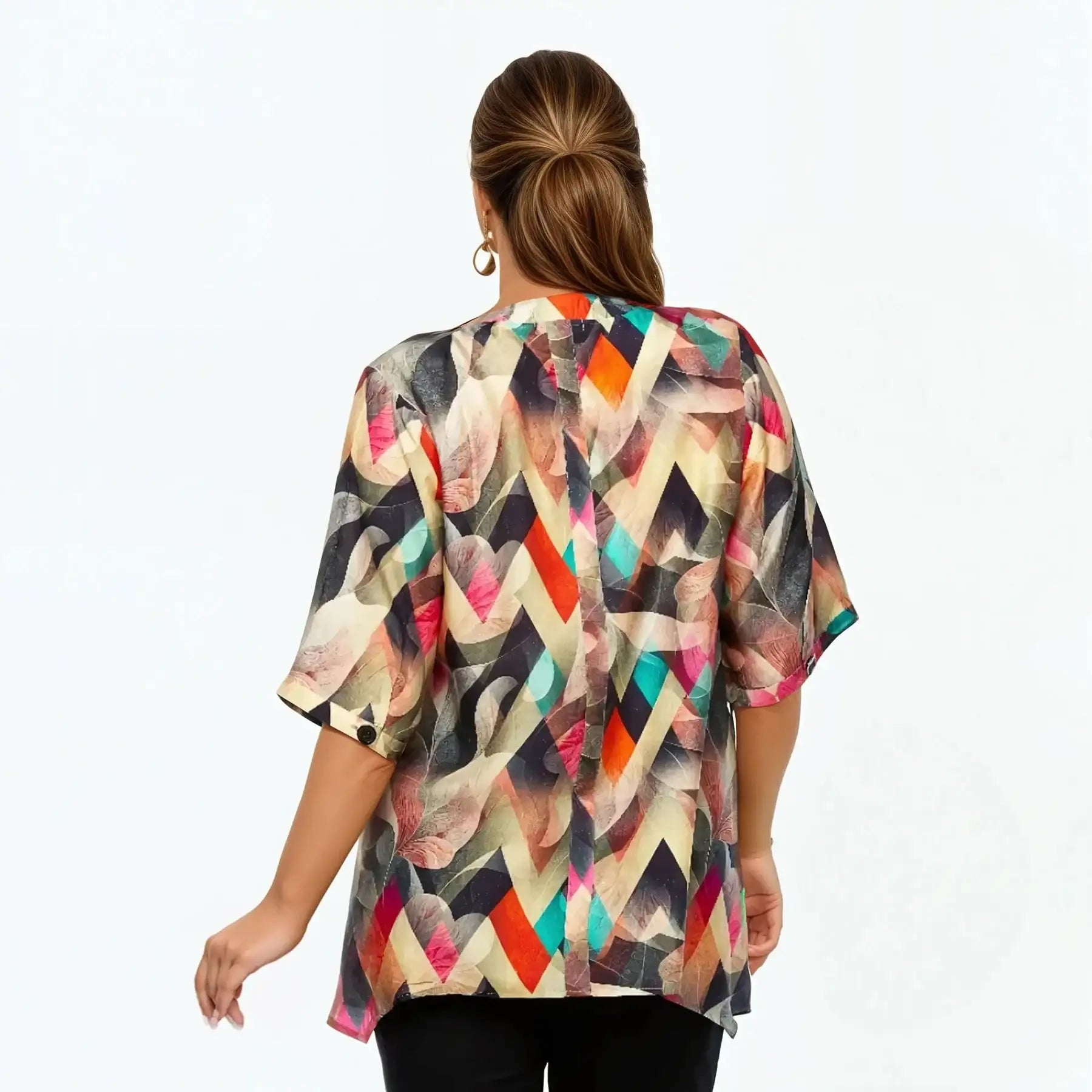 A-Line Shirt | Tunic Blouse Top (Night Life)