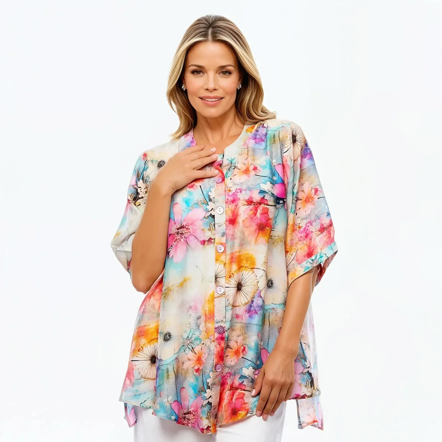 A-Line Shirt | Tunic Blouse Top (Zen)