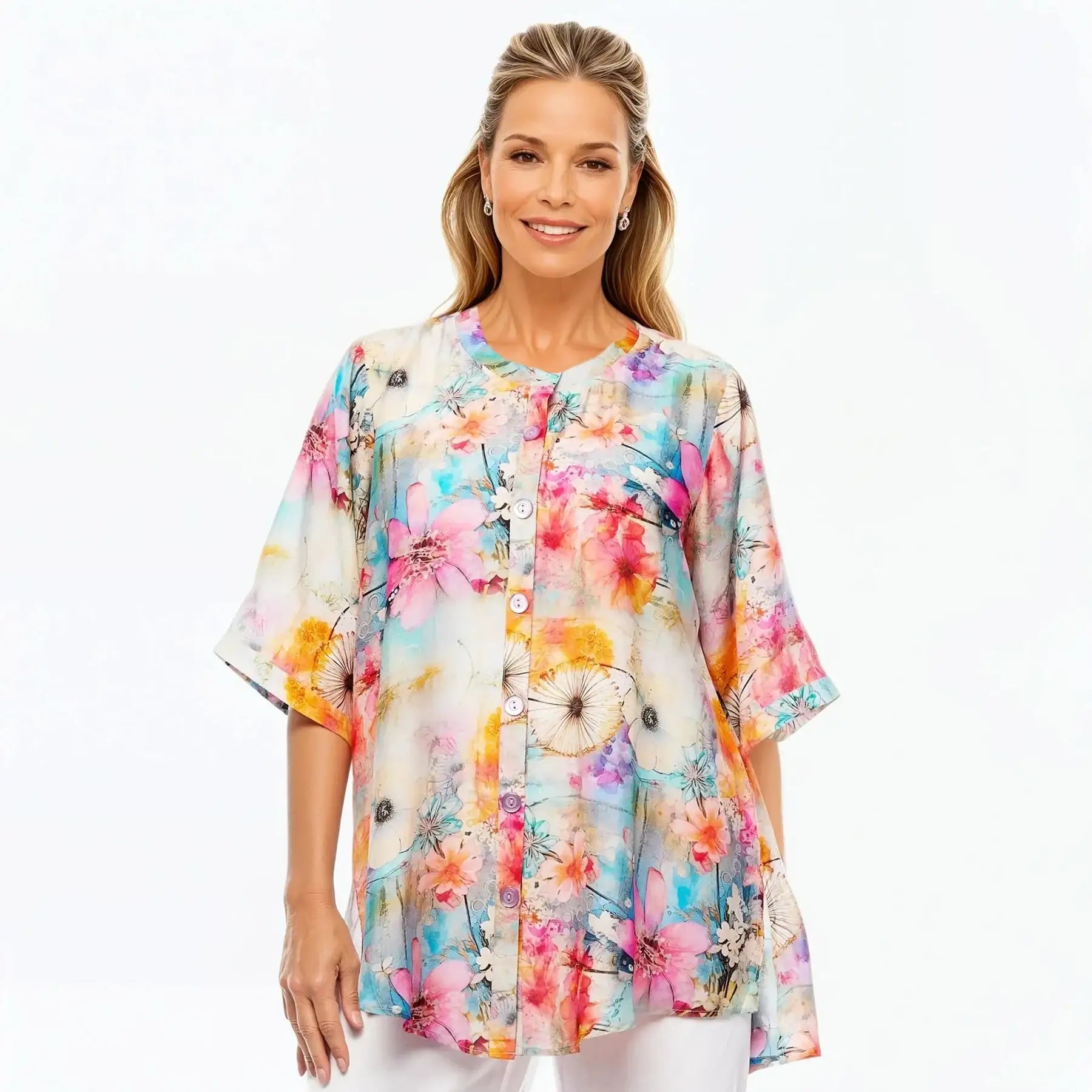 A-Line Shirt | Tunic Blouse Top (Zen)