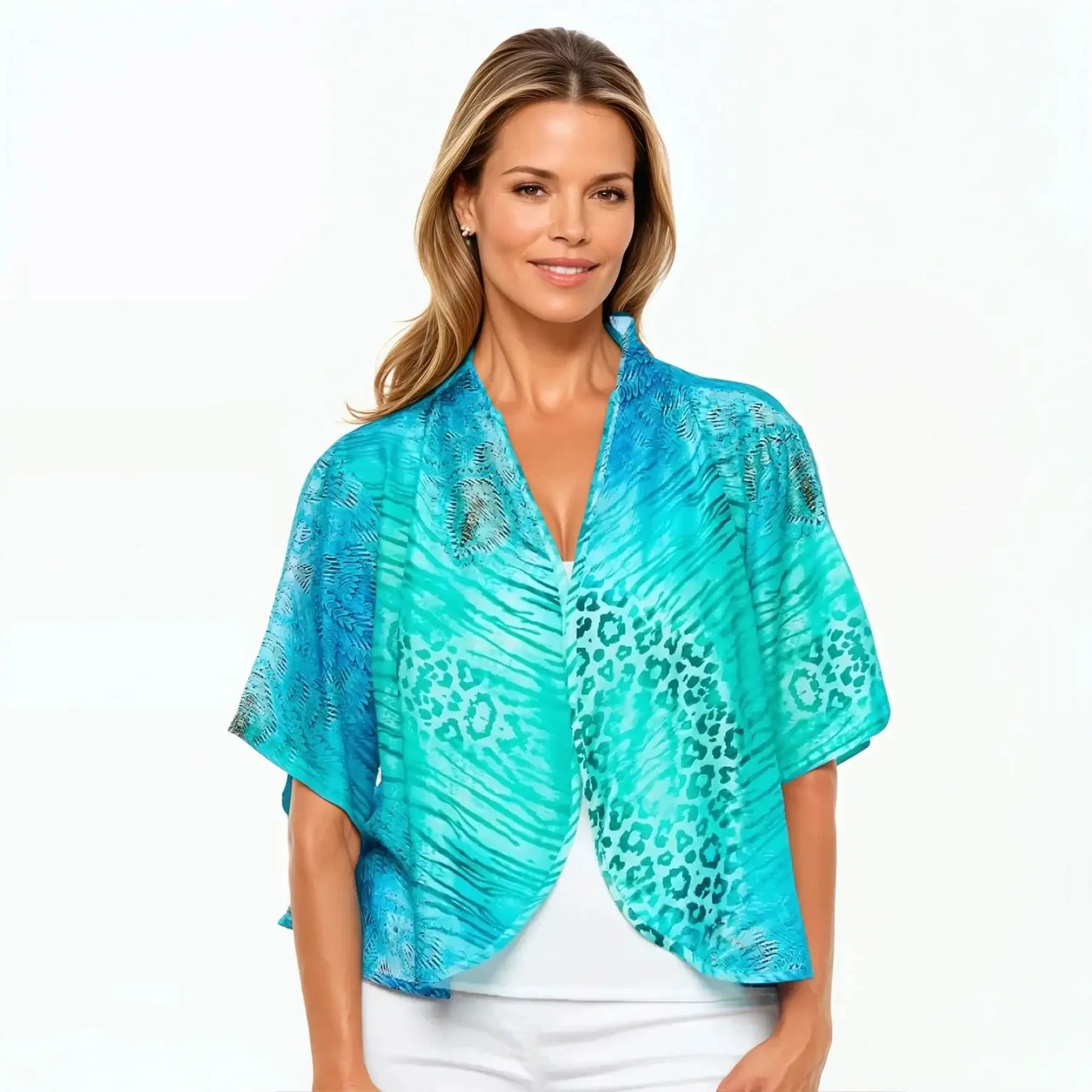 Bolero Jacket | Silk Shrug Top (Spray)