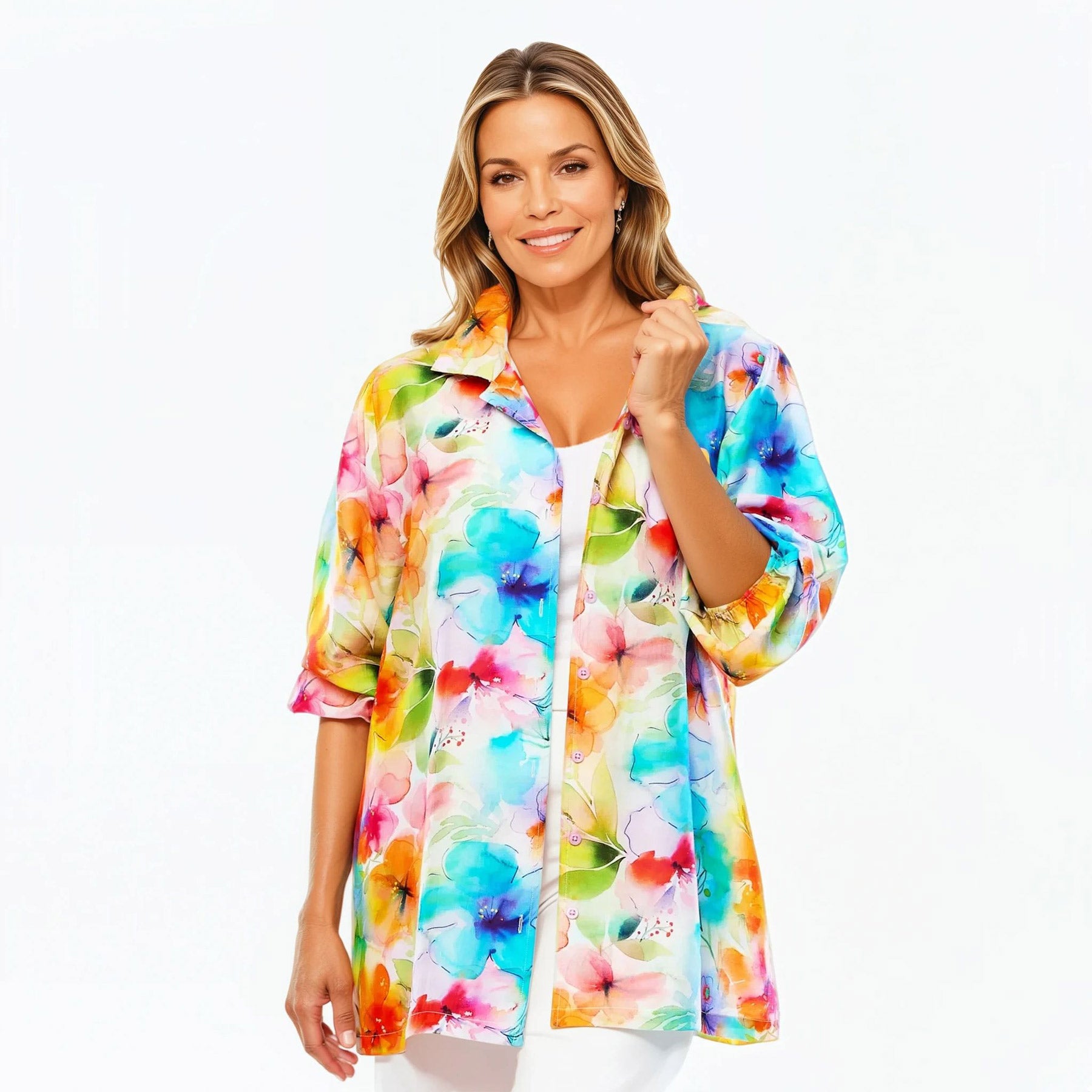 Collared Silk Shirt (Blushing)