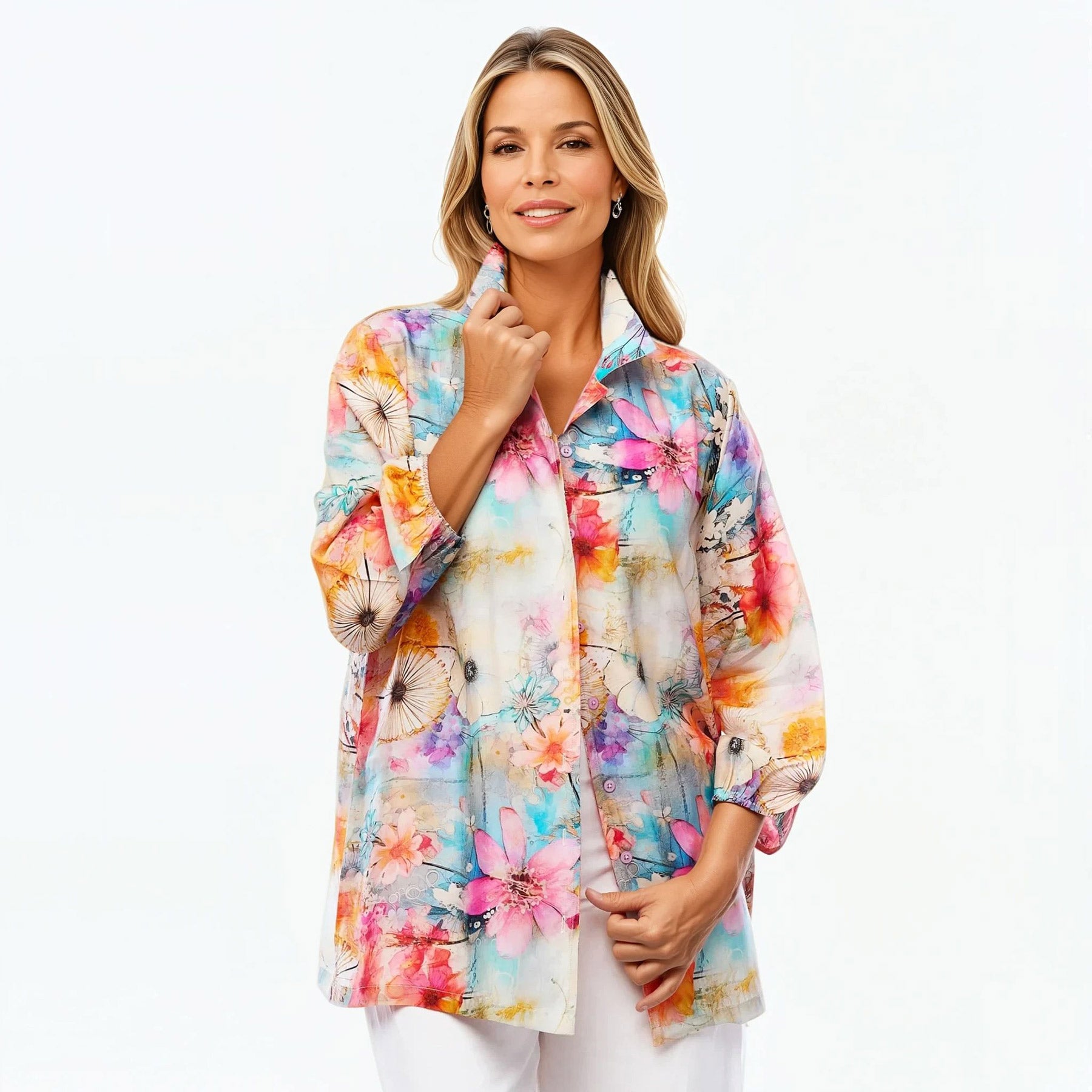 Collared Silk Shirt (Zen)