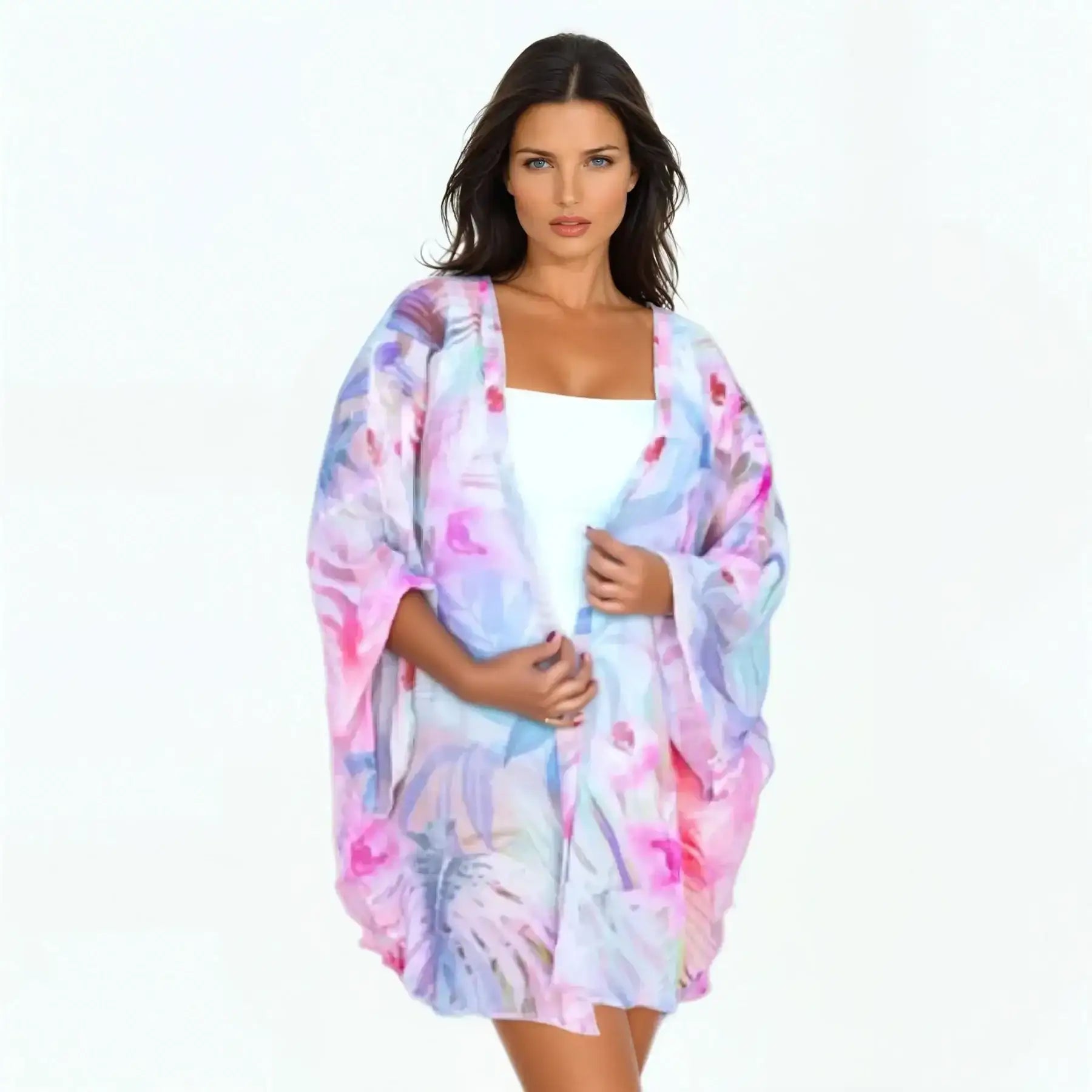 Chiffon Kimono Cover-Up (Orchid)