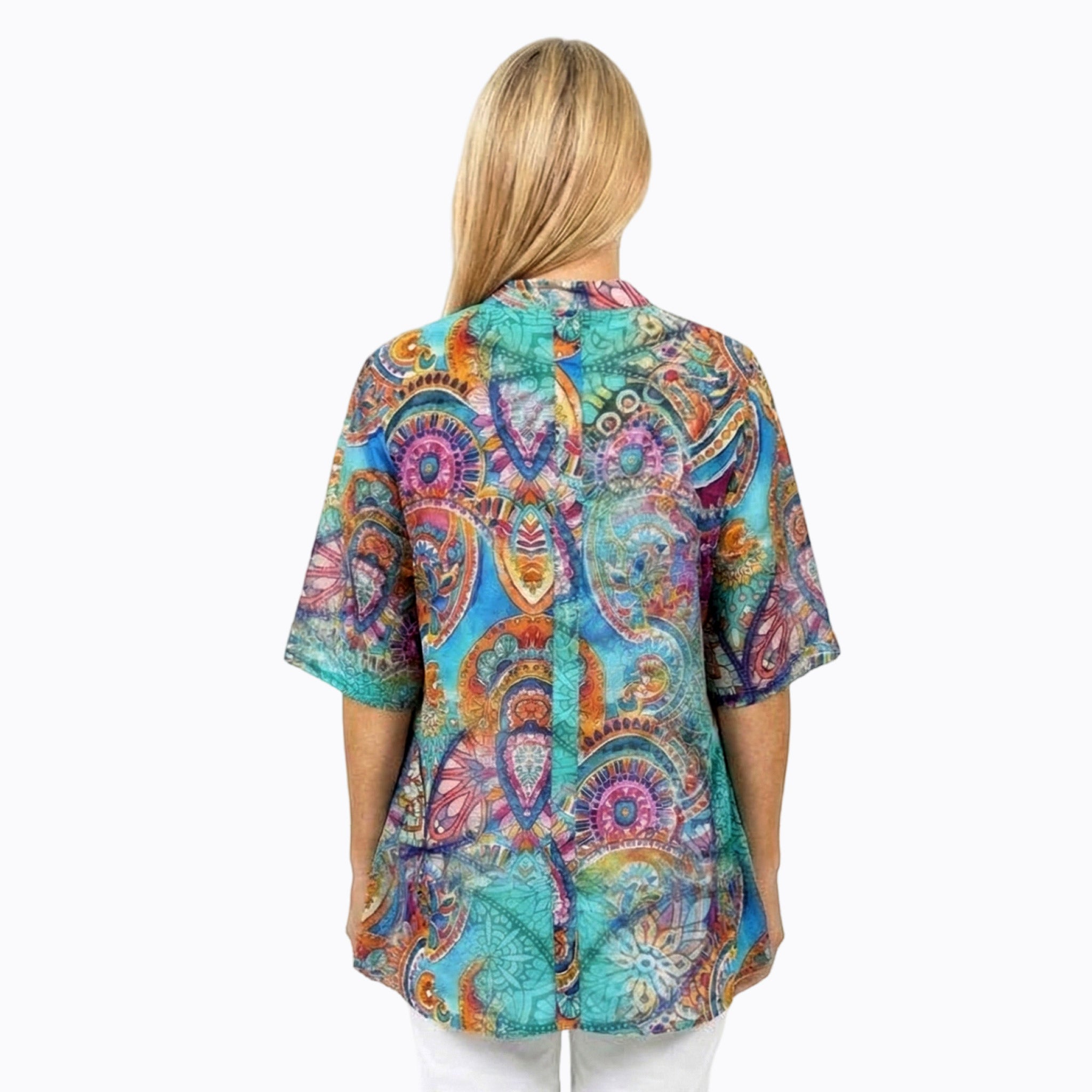 A-Line Shirt | Tunic Blouse Top (Mosaic)