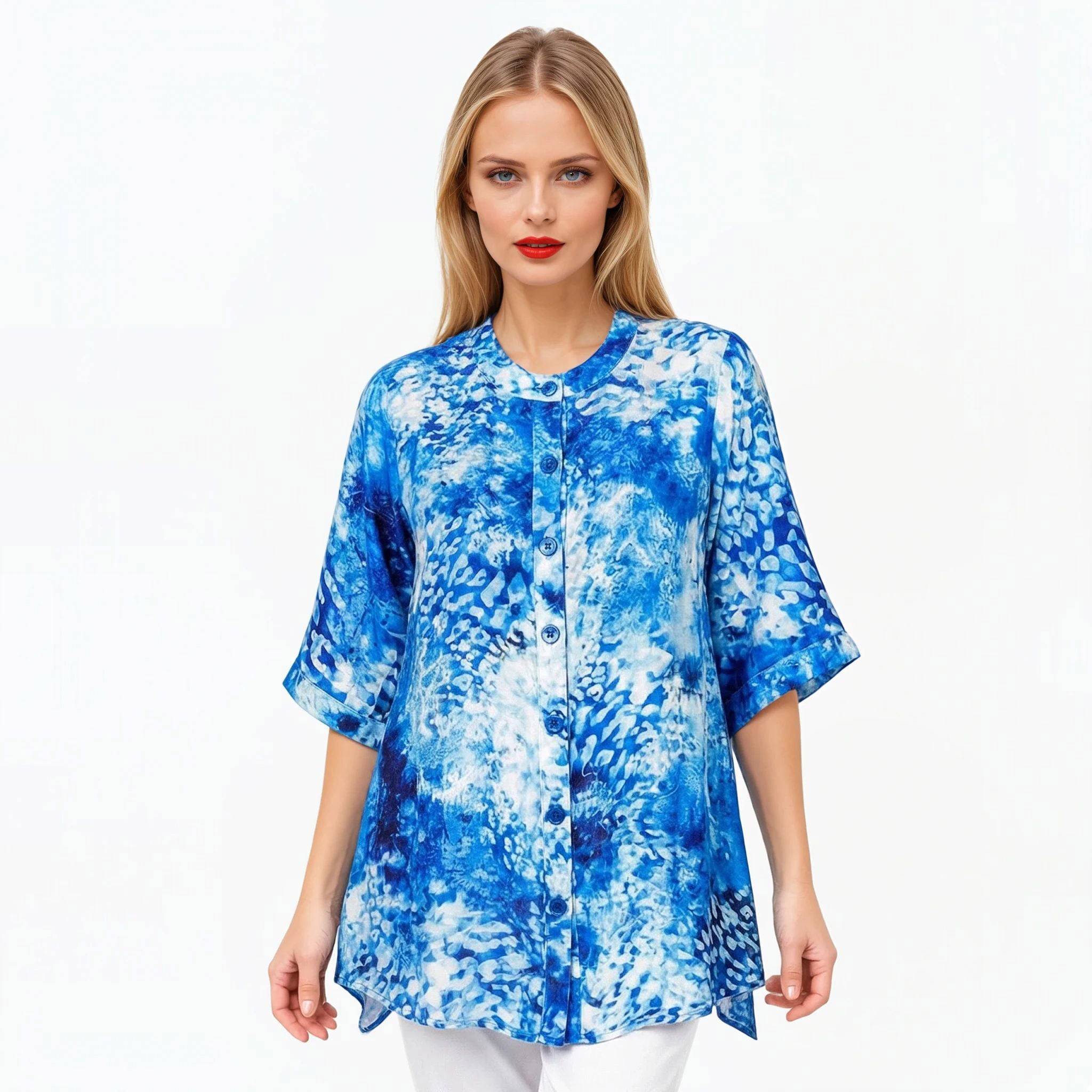 Claire Powell A-Line Shirt | Tunic Blouse Top (Snowcat)
