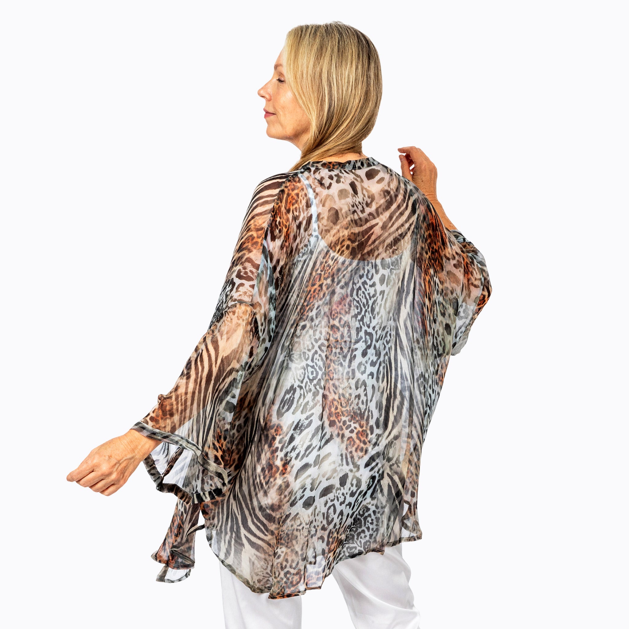 Claire Powell Chiffon Kimono Cover-Up (Jungle)