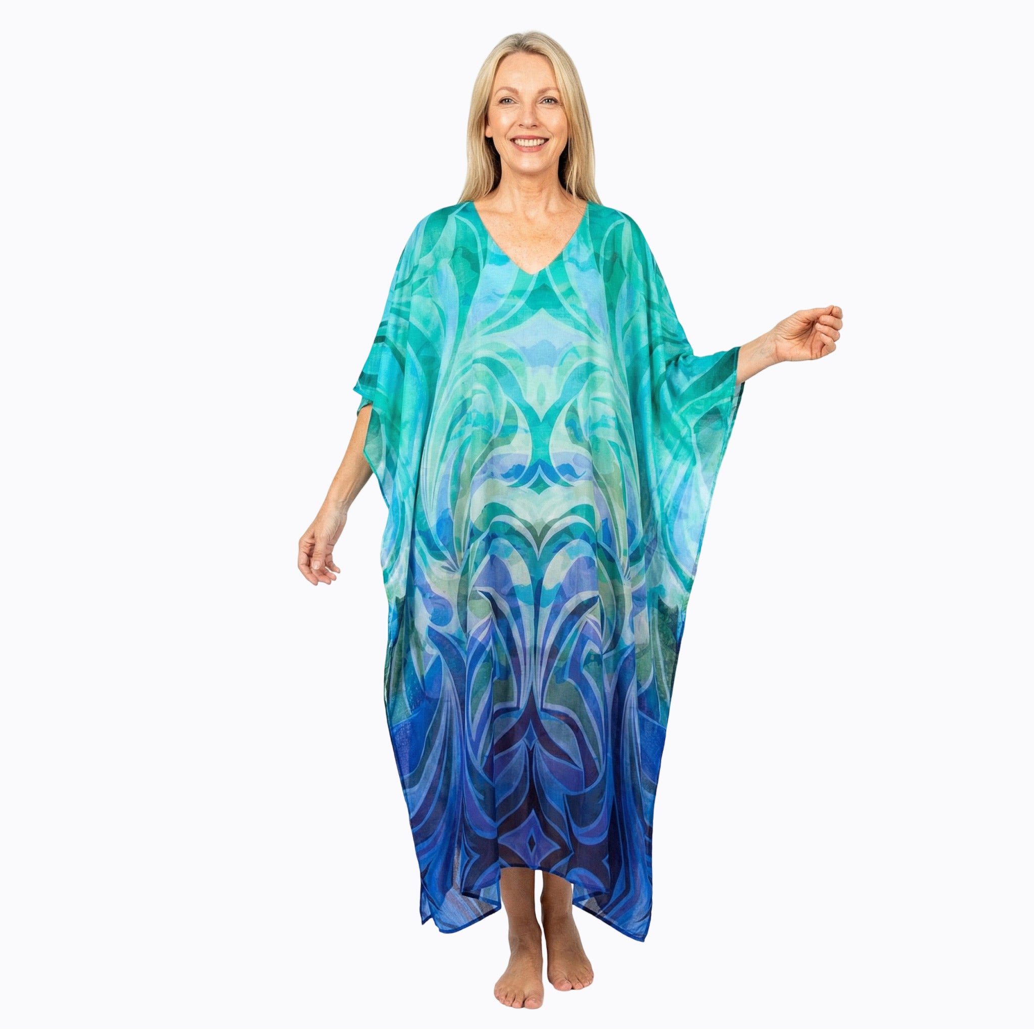 Claire Powell Kaftan Dress (Waves)