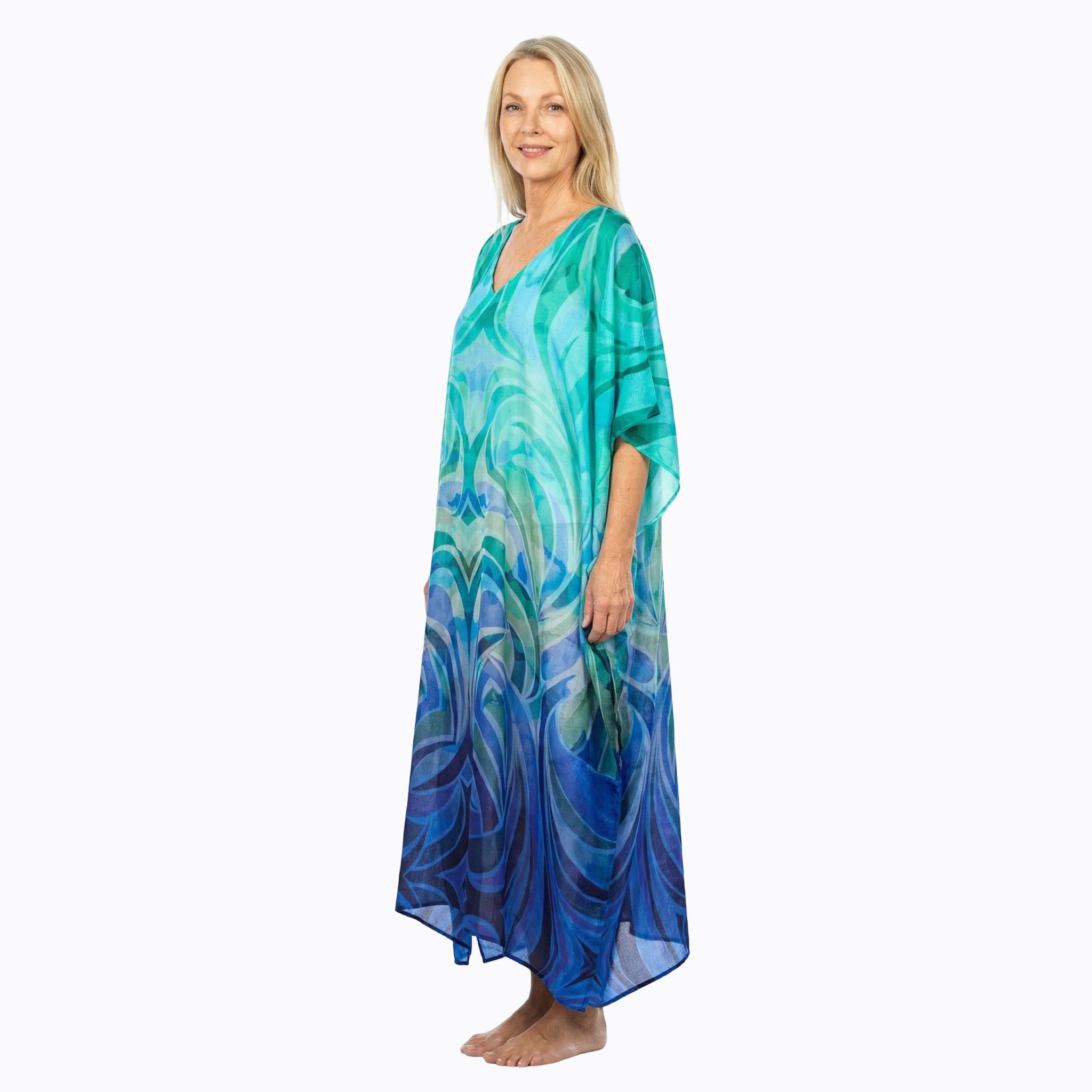Claire Powell Kaftan Dress (Waves)