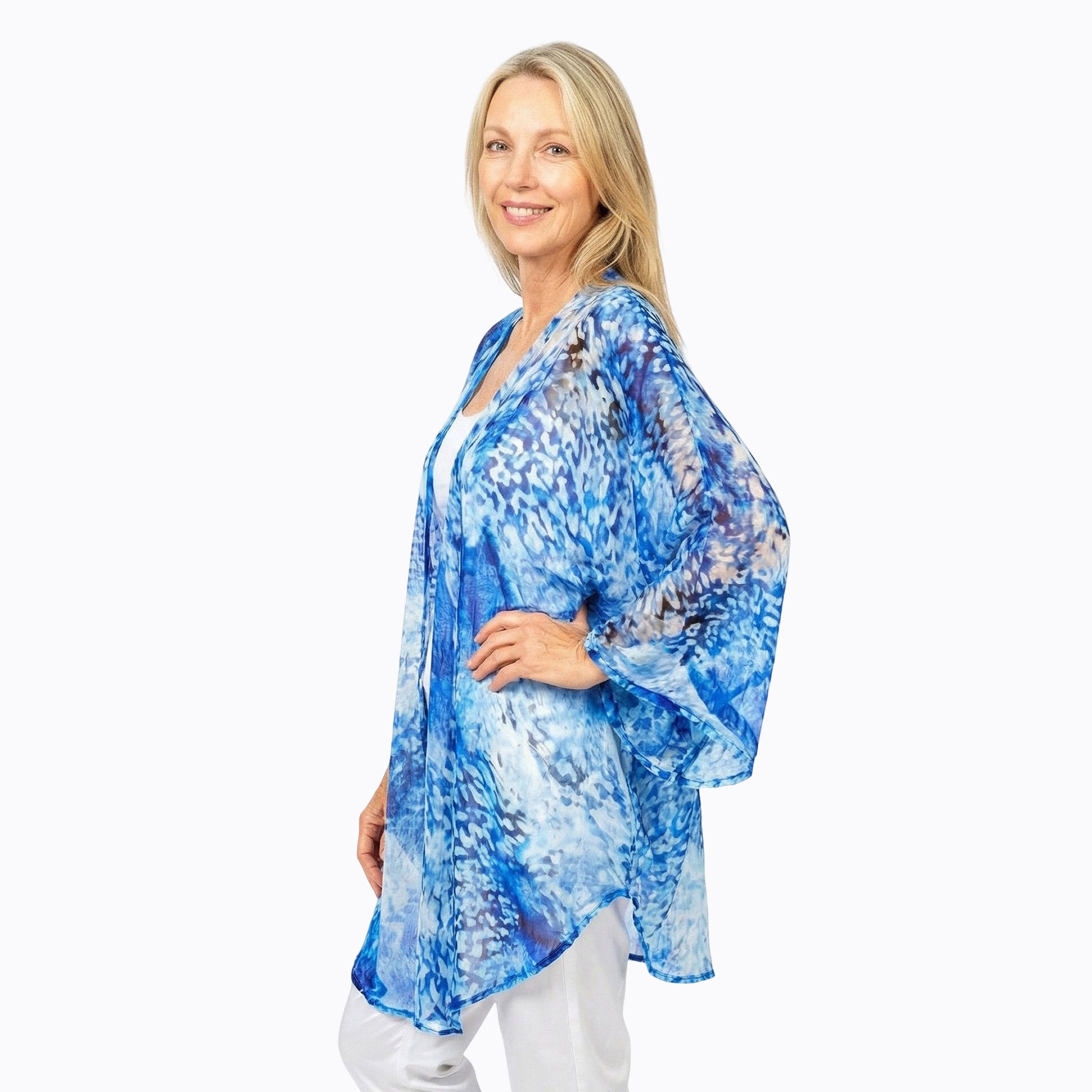 Claire Powell Chiffon Kimono Cover-Up (Snowcat)