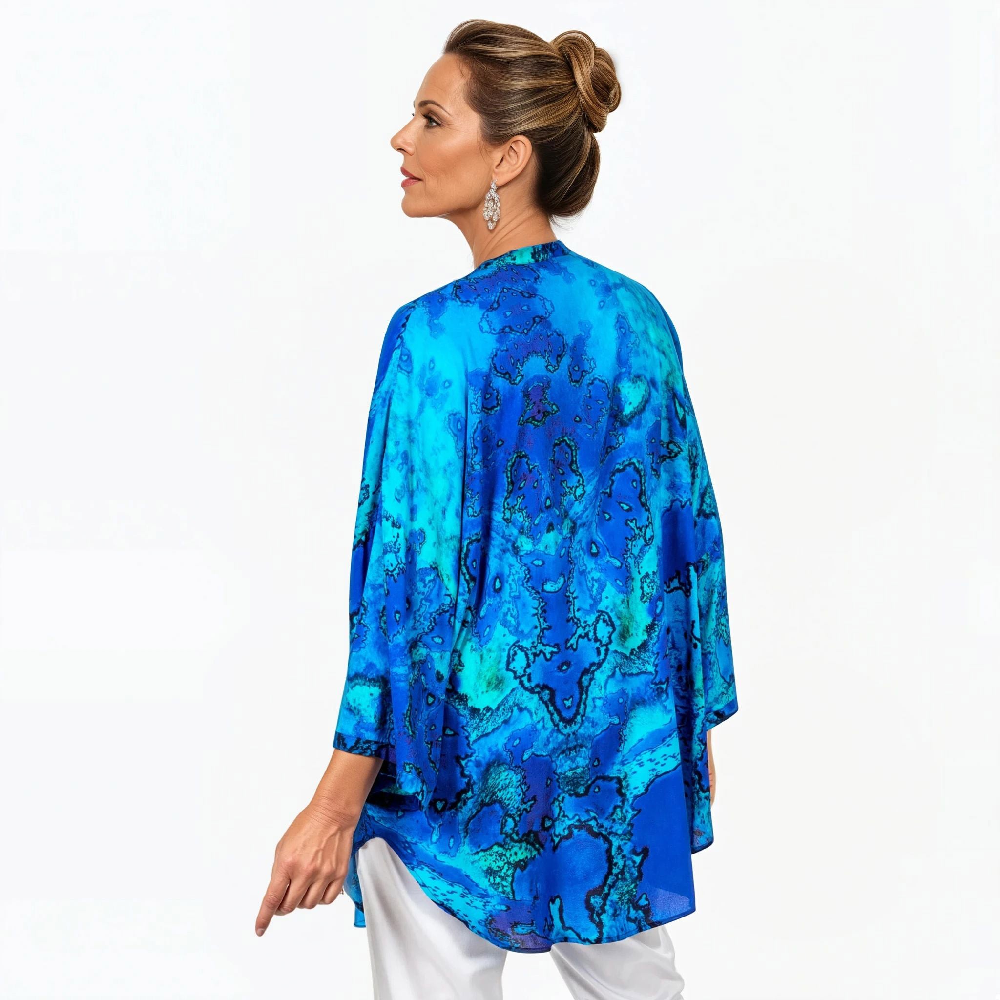 Claire Powell Kimono Cover-Up Reef Print