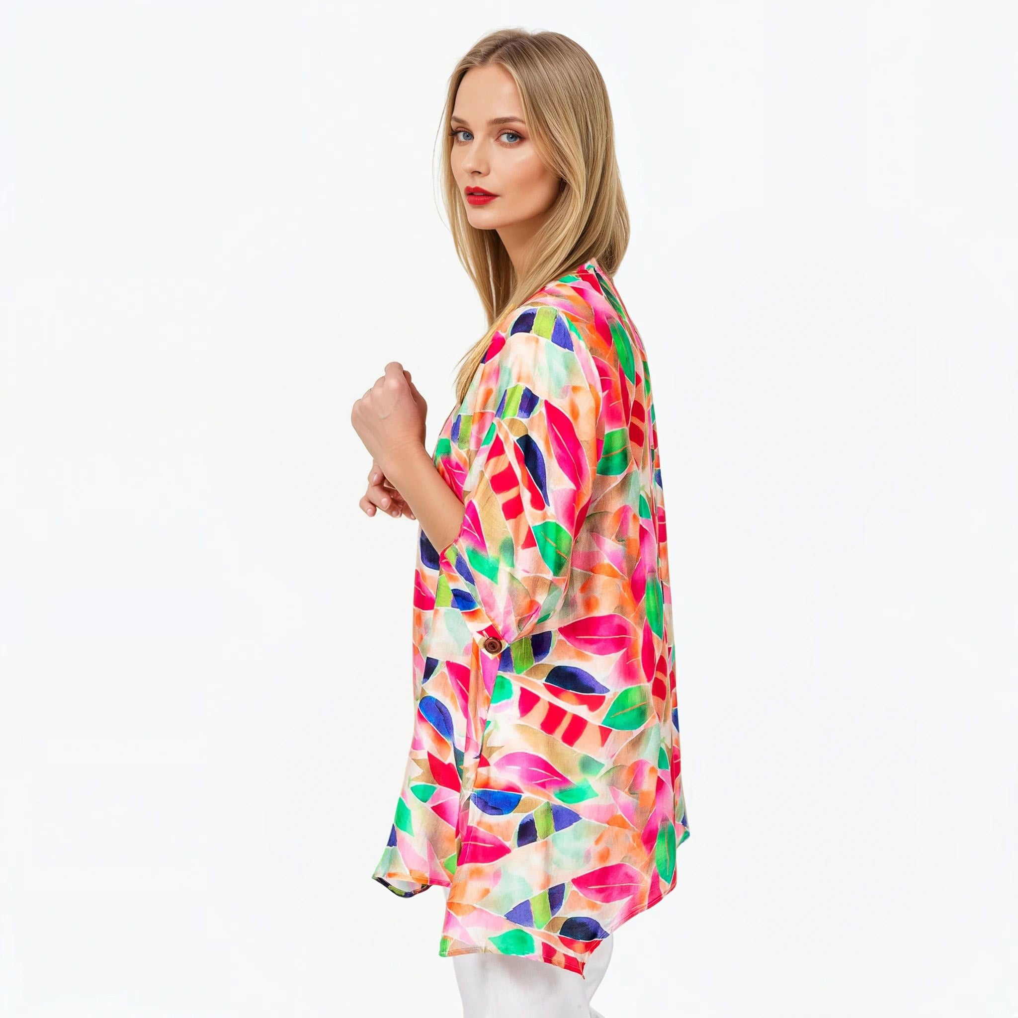 Claire Powell A-Line Shirt | Tunic Blouse Top (La Peach)