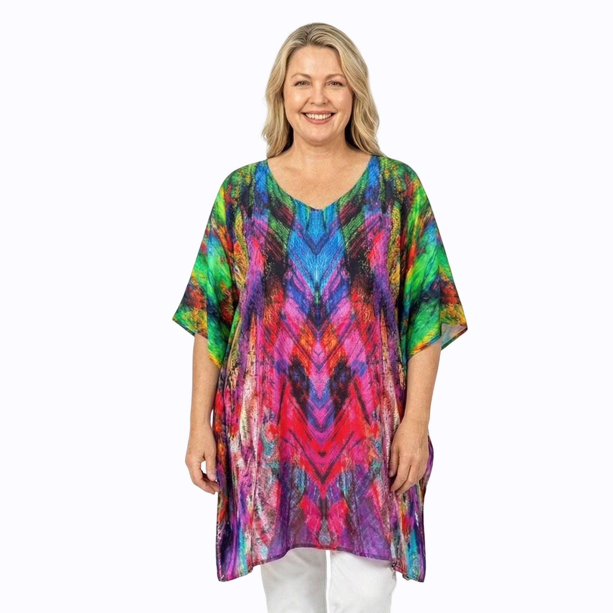 Claire Powell Plus Size Kaftan Top (Carnival)