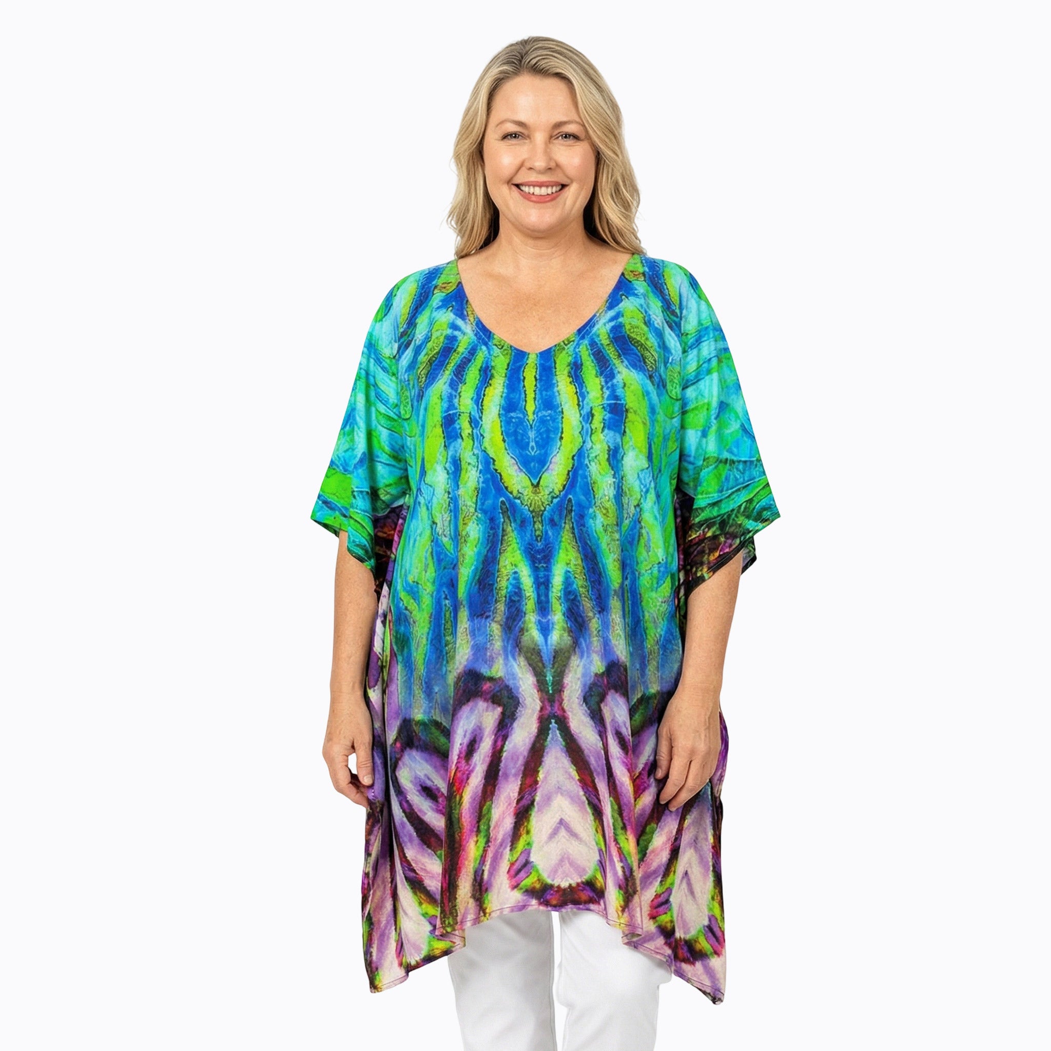 Claire Powell Plus Size Kaftan Top (Cascade)