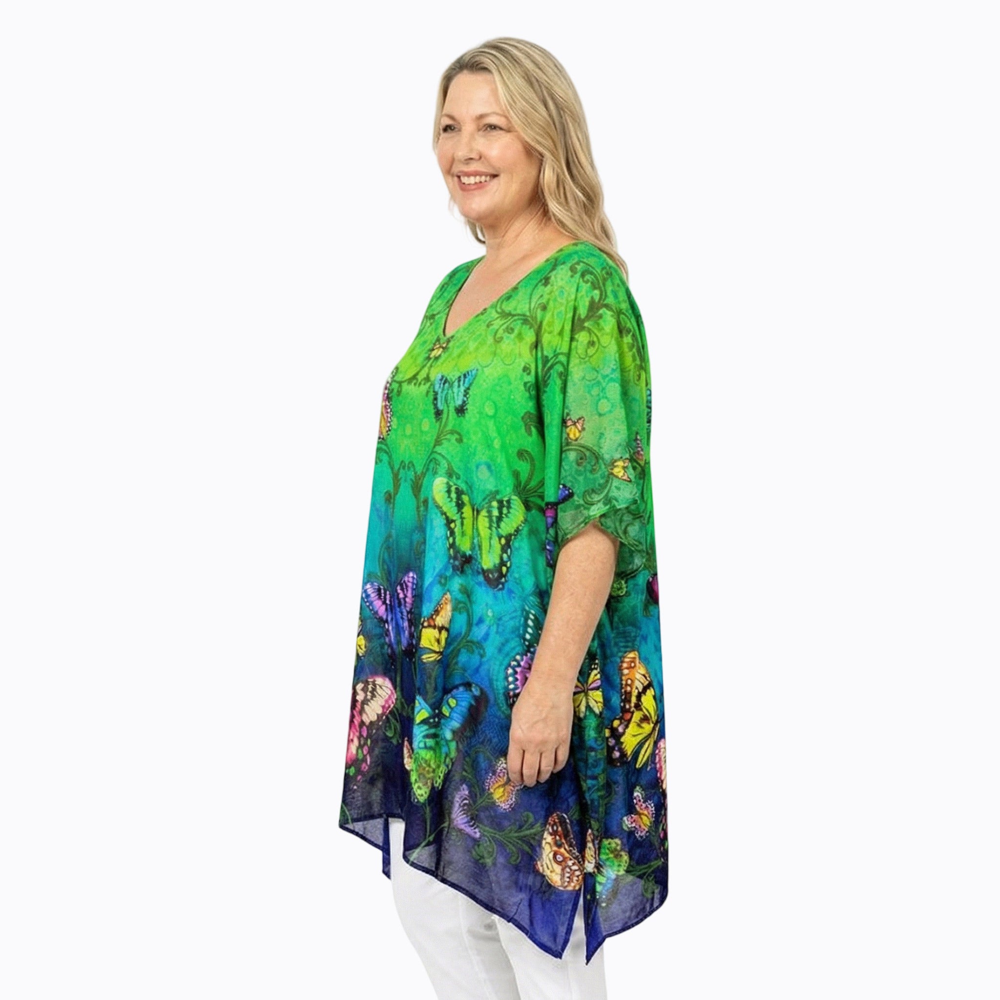 Claire Powell Plus Size Kaftan Top (Flutter)