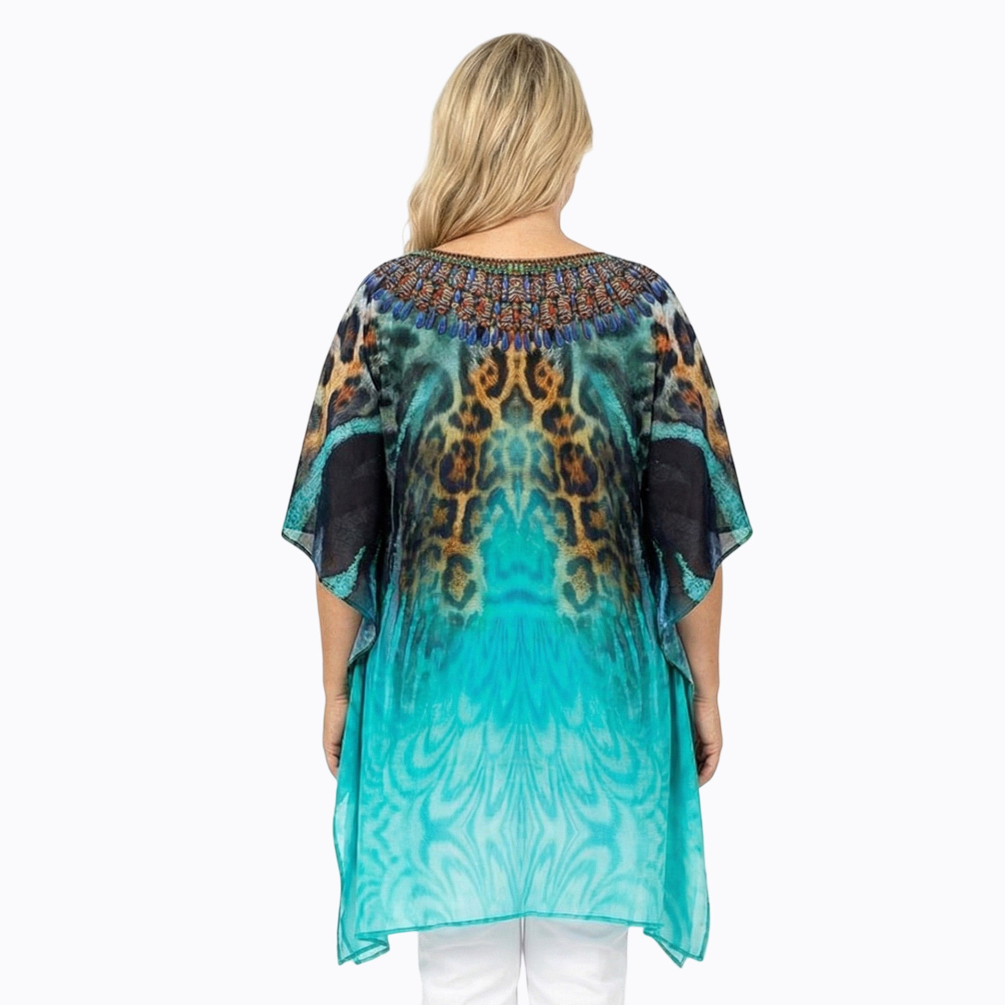 Claire Powell Plus Size Kaftan Top (Jungle)