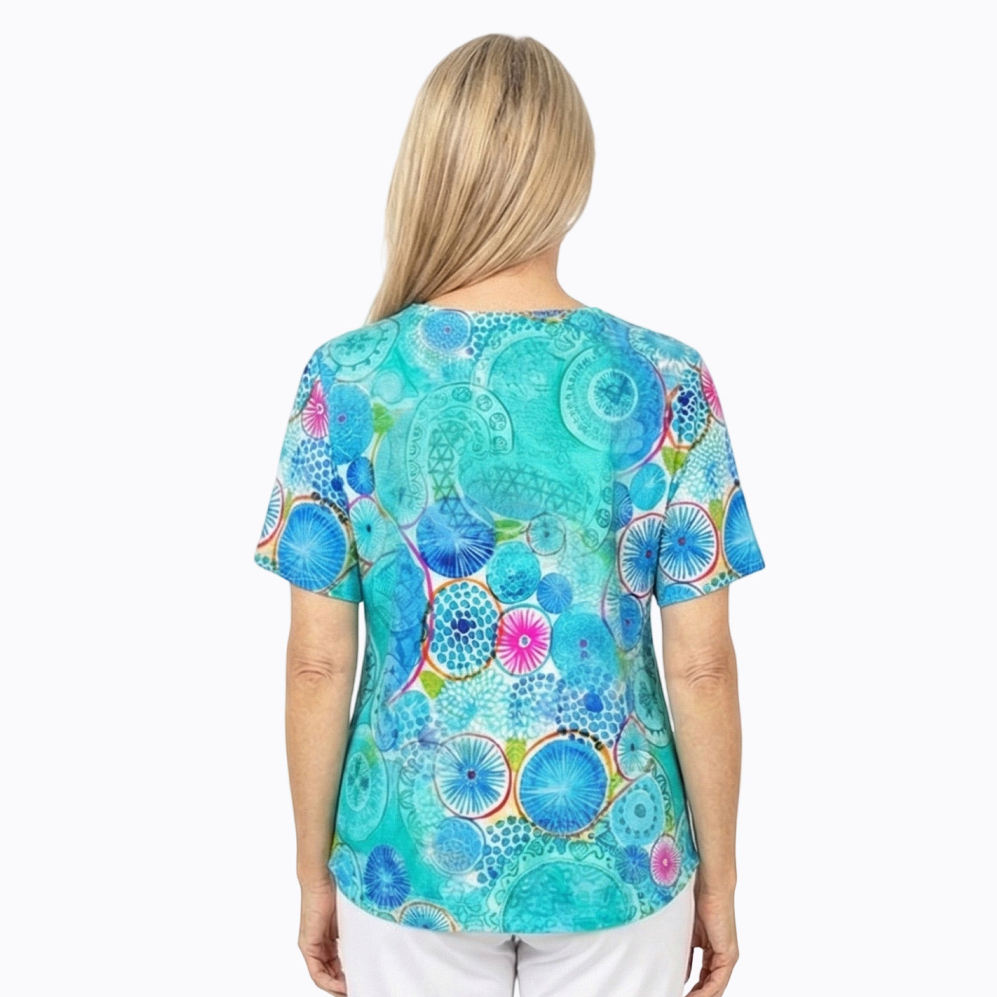 Claire Powell V-Neck T-Shirt (Kaleido)