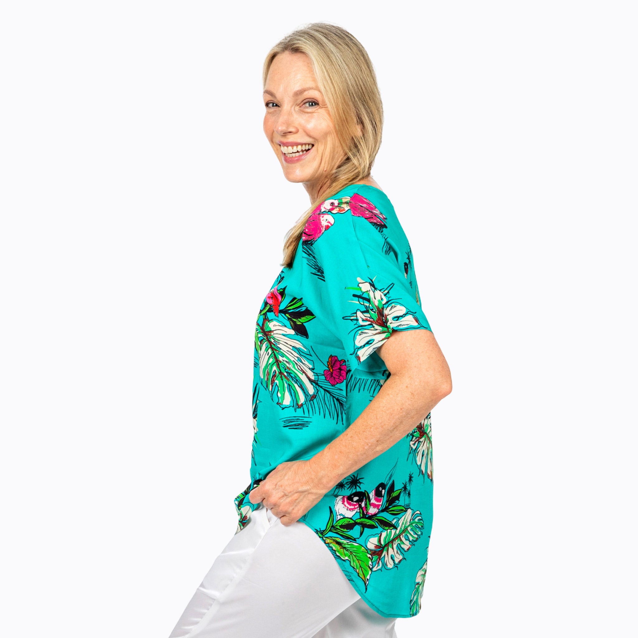 Claire Powell V-Neck T-Shirt (Tweet)