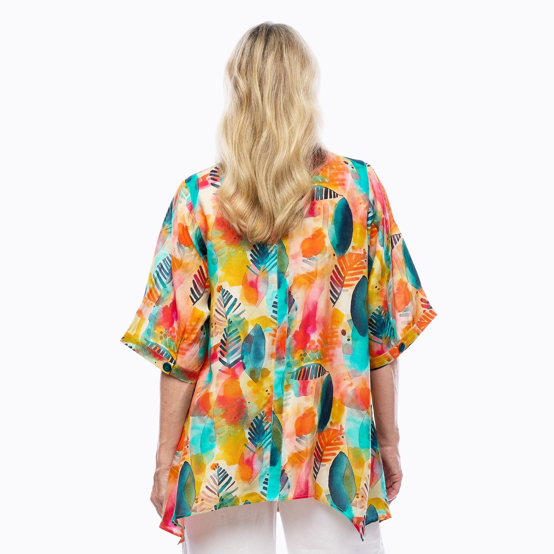 Claire Powell A-Line Shirt | Tunic Blouse Top (Tropicana)