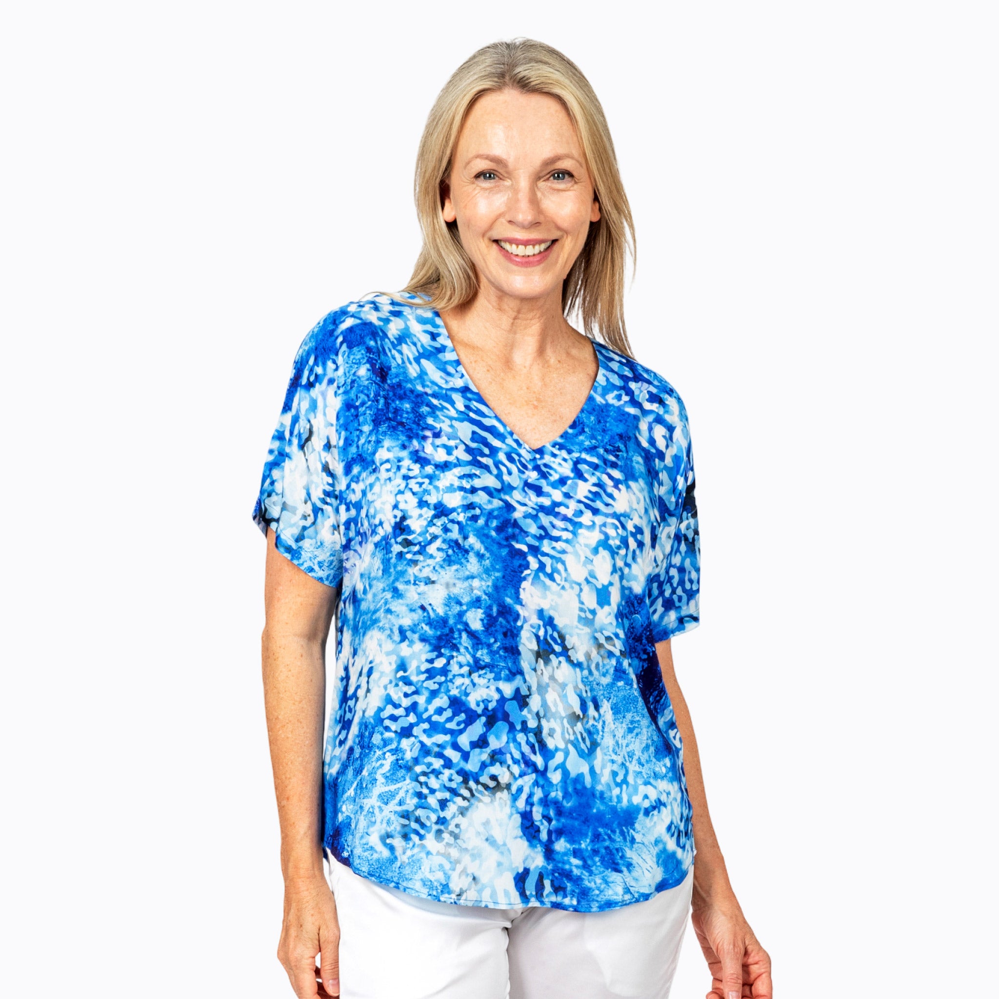 Claire Powell V-Neck T-Shirt (Snowcat)