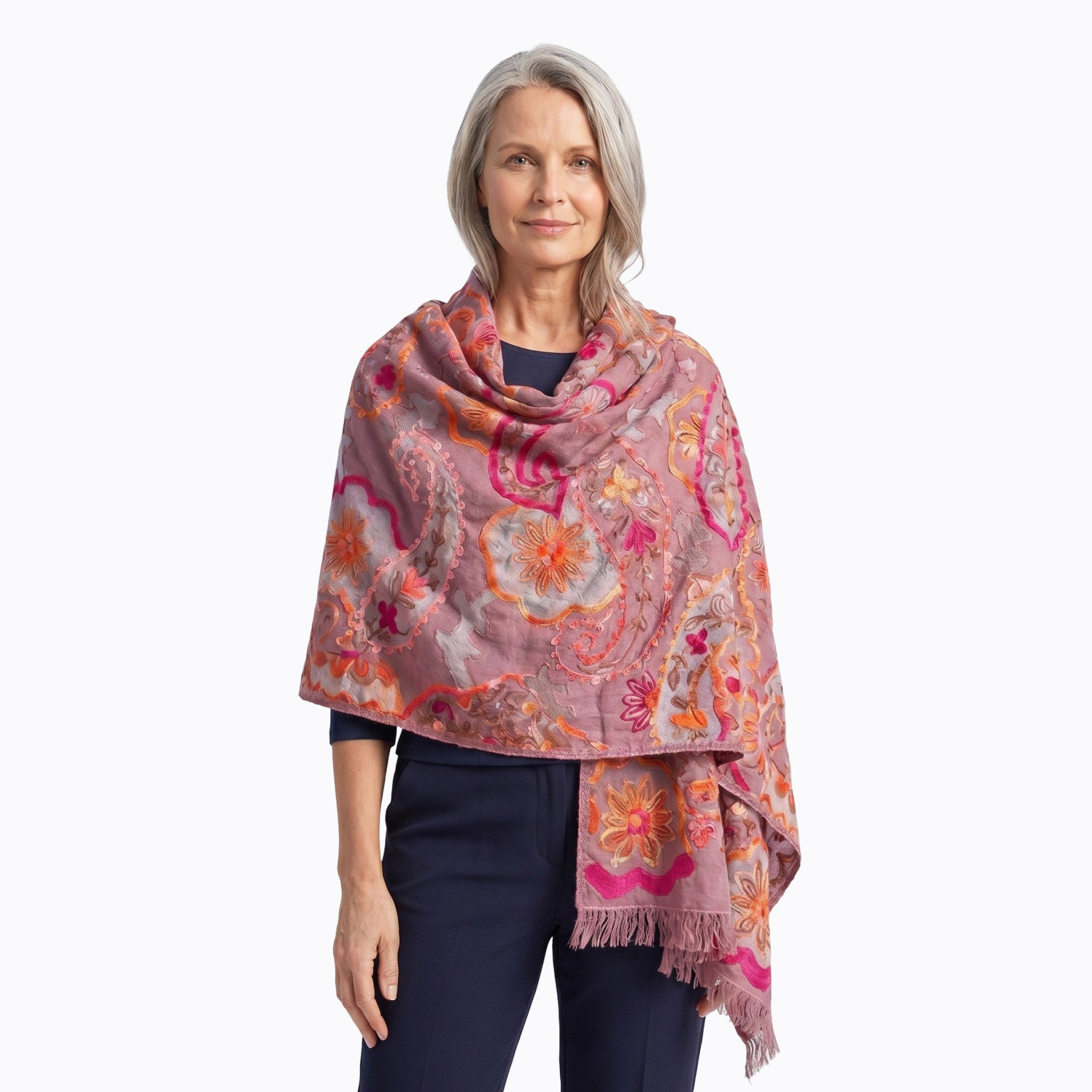 Wool Shawl (Rose)