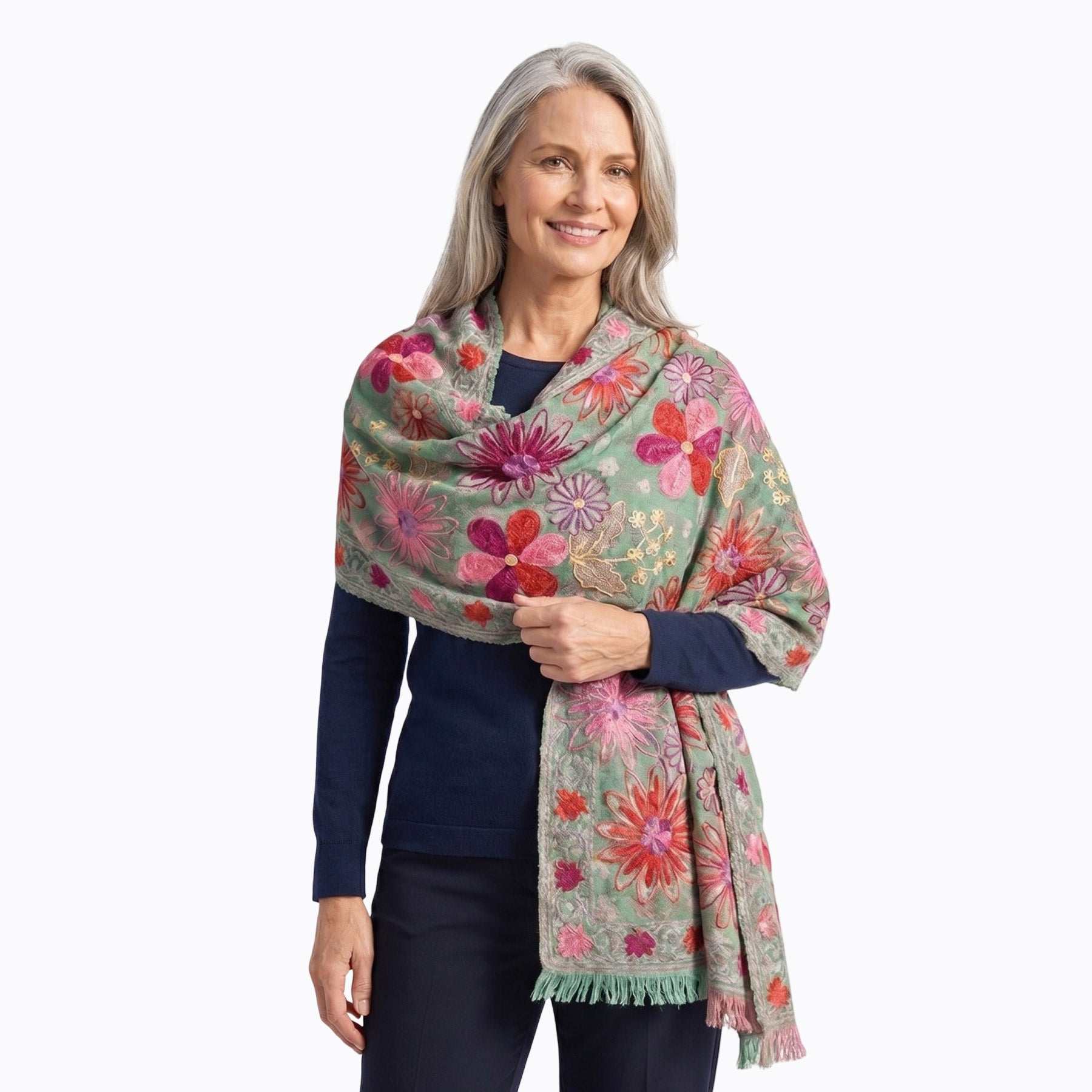 Wool Shawl (Sage)