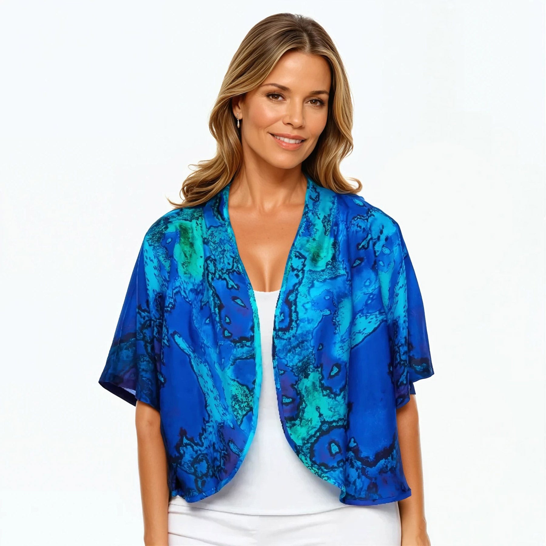 Bolero Jacket | Silk Shrug Top (Reef)