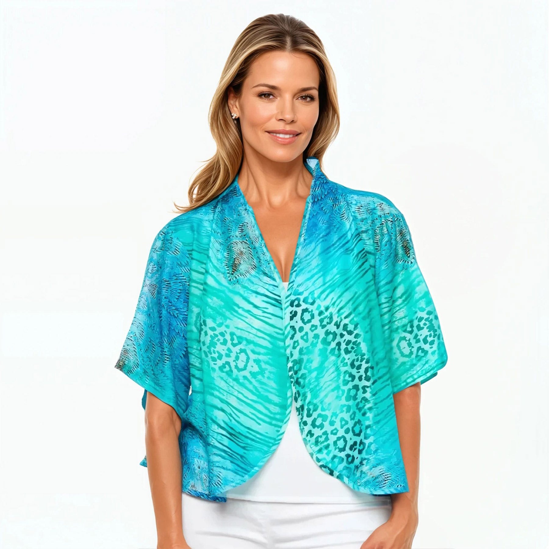 Bolero Jacket | Silk Shrug Top (Spray)