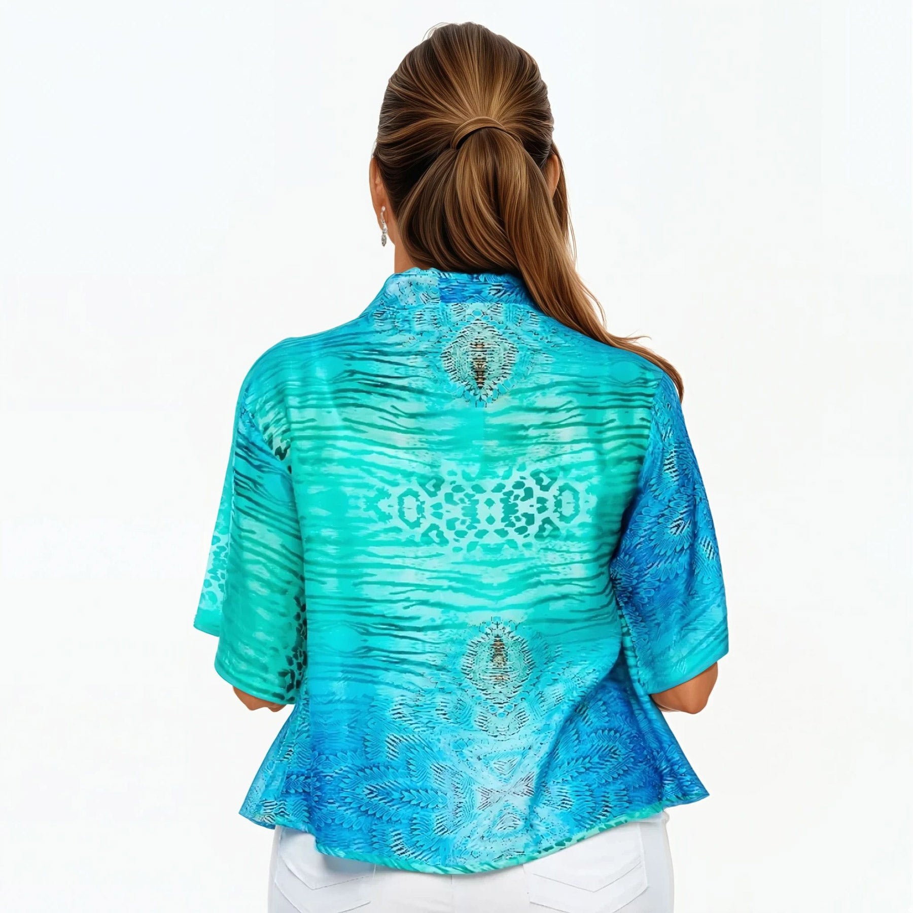 Bolero Jacket | Silk Shrug Top (Spray)