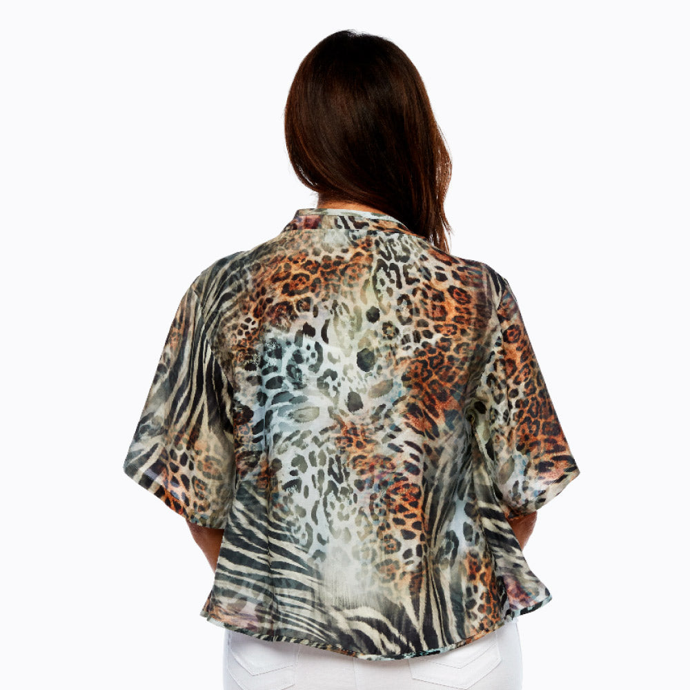 Claire Powell Bolero Jacket - Bemberg Silk Fabric (Jungle)