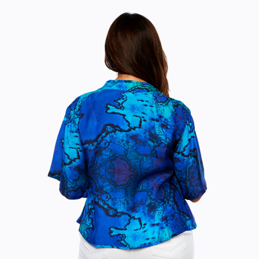 Claire Powell Bolero Jacket - Bemberg Silk Fabric (Reef)