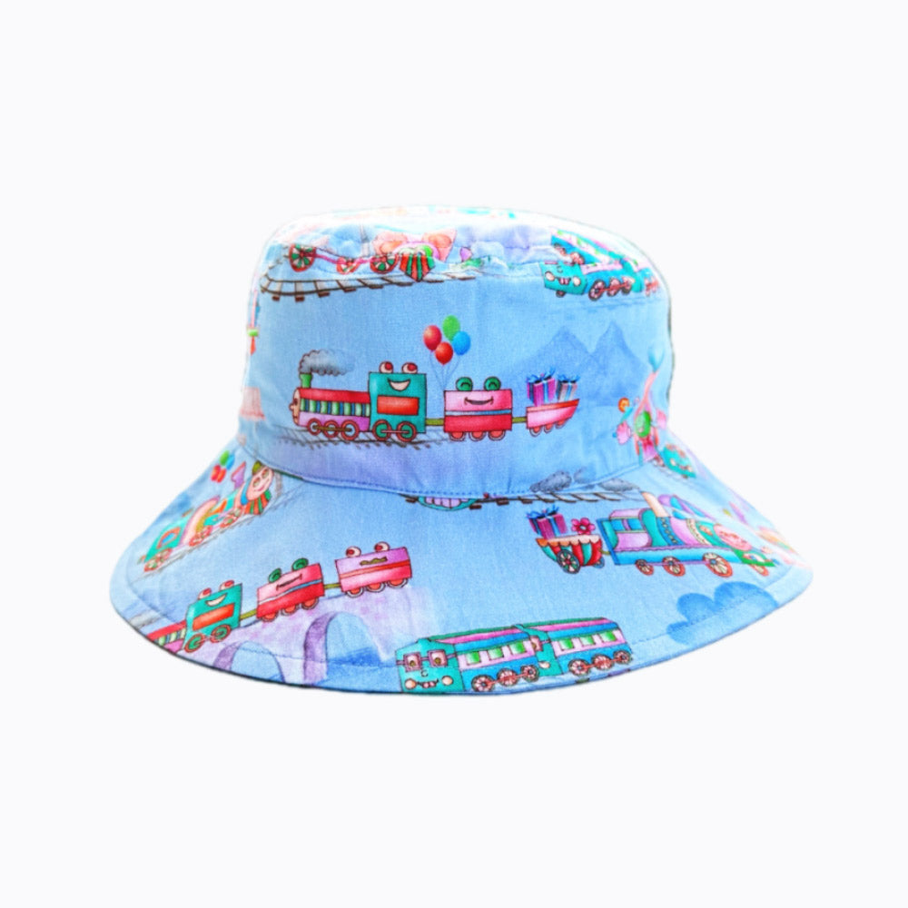 Claire Powell Bucket Hat (Baby Train Blue)