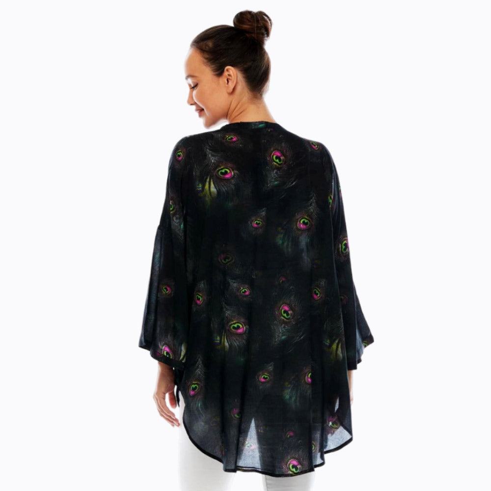 Claire Powell Kimono Jacket (Midnight Flicker - Peacock)