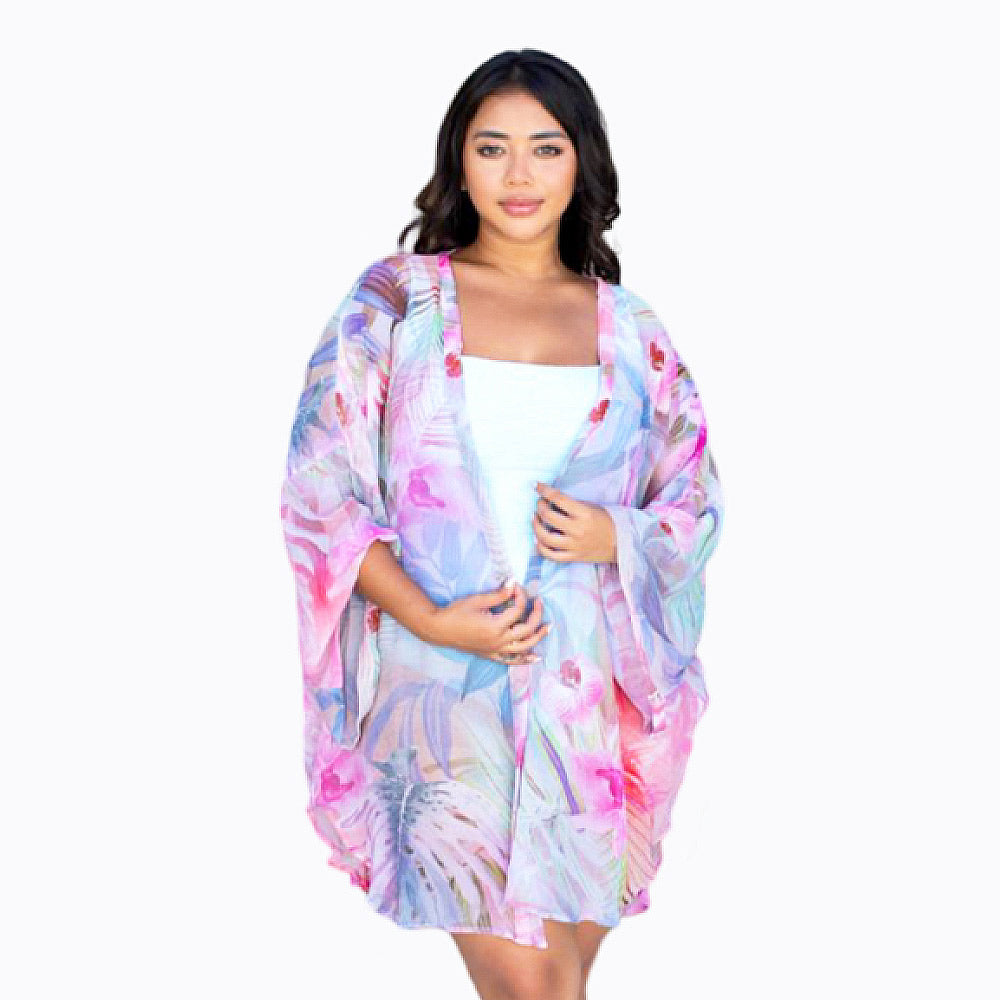 Claire Powell Kimono Jacket (Orchid - Bemberg Crinkle Chiffon)