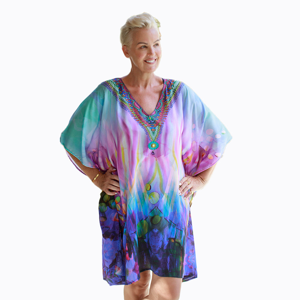 Mini Kaftan Dress | Short Kaftan Top (Opulence)