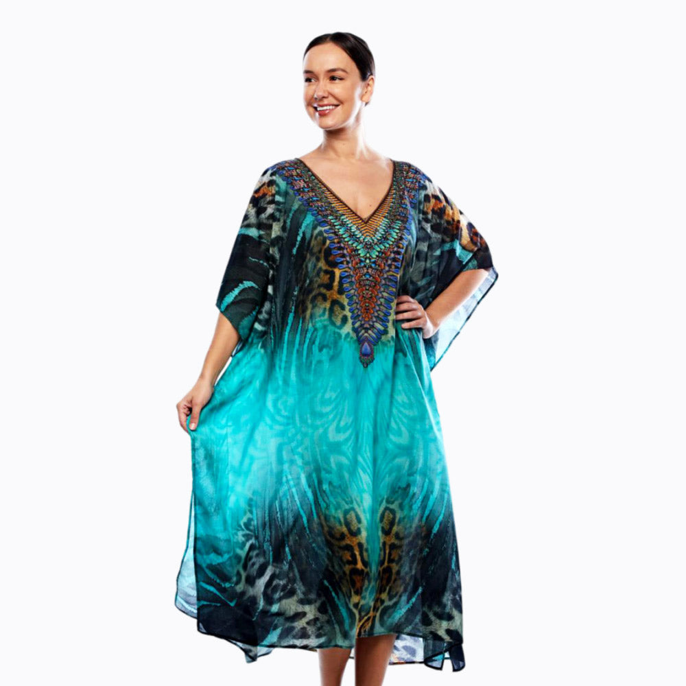 Claire Powell kaftan dress (jungle)