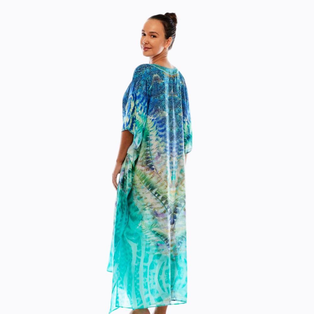 Claire Powell kaftan dress (marine)