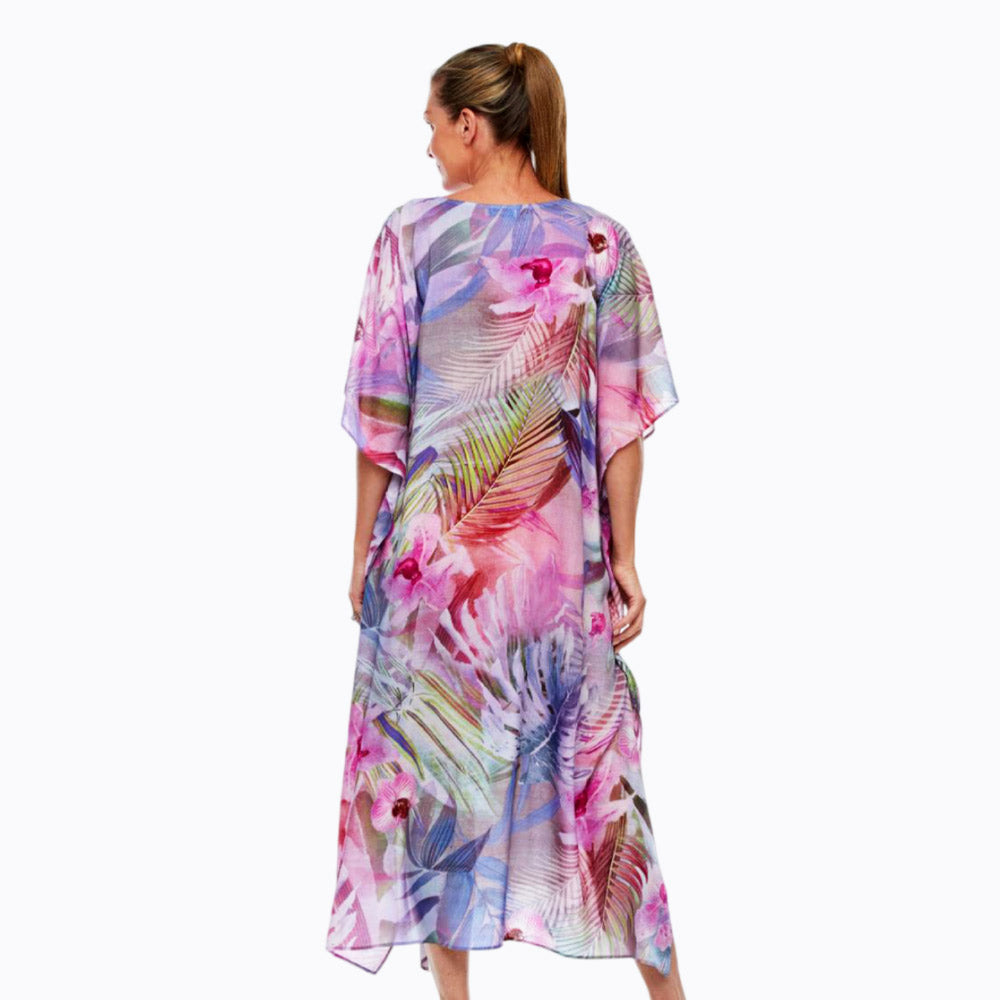 Claire Powell kaftan dress (orchid)