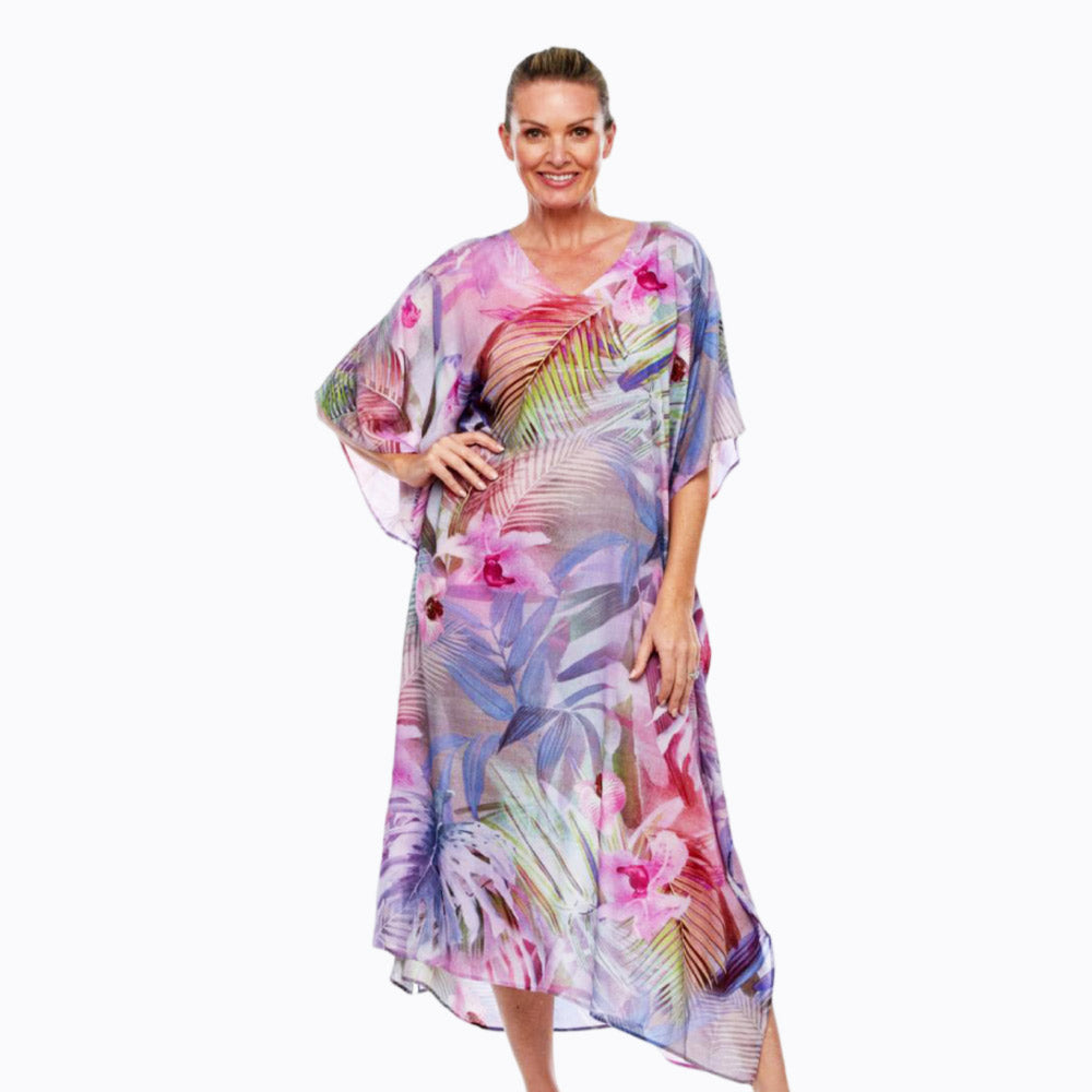 Claire Powell kaftan dress (orchid)