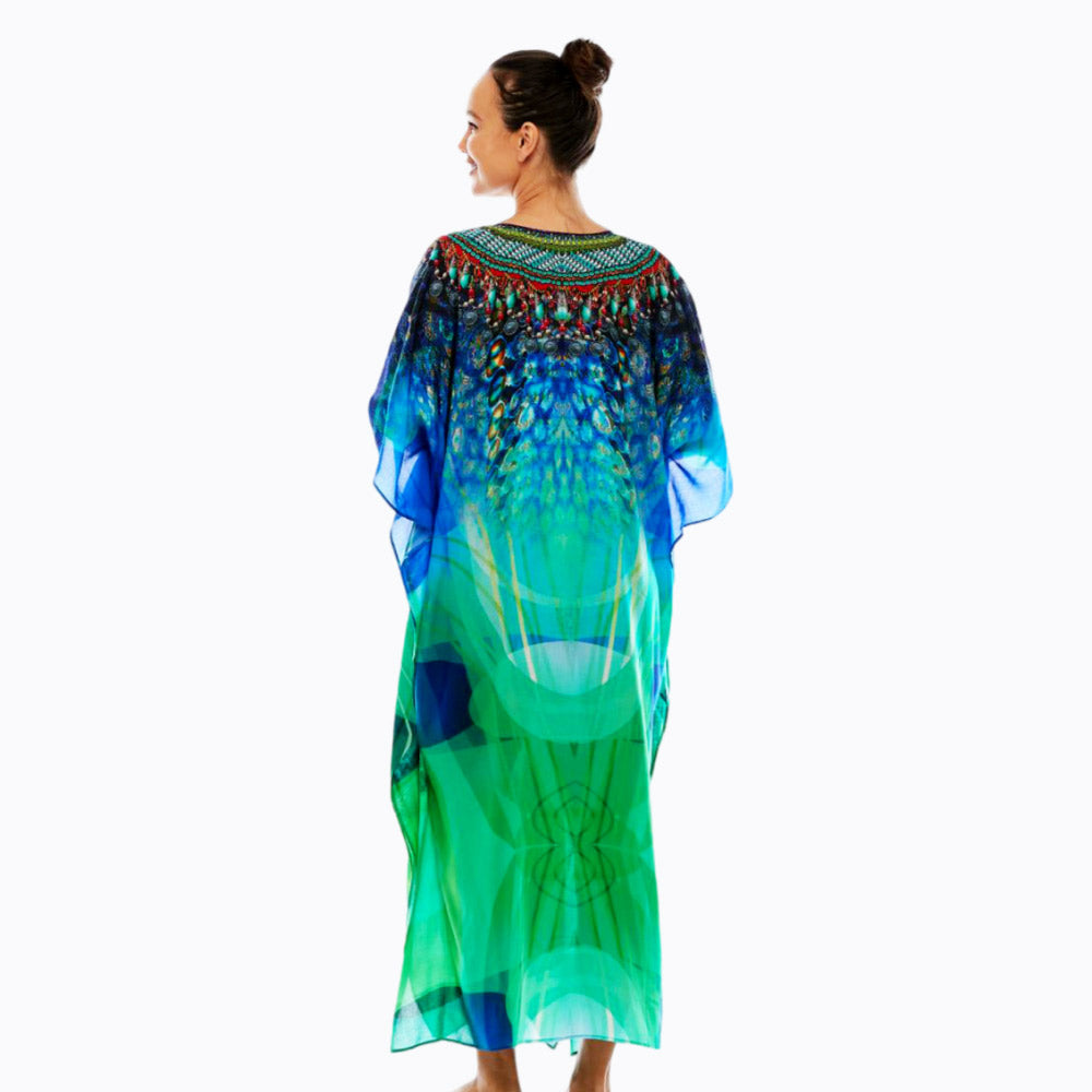 Claire Powell kaftan dress (vivid)