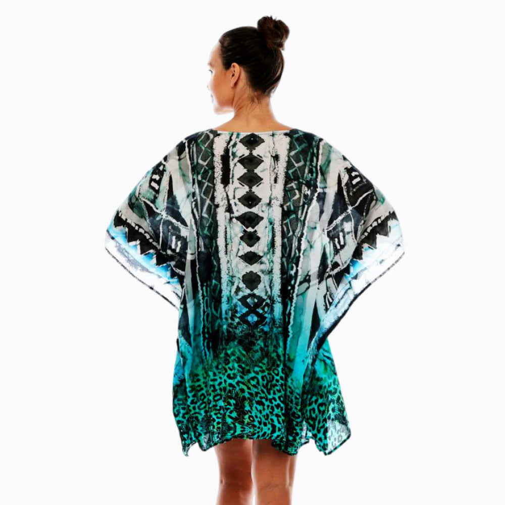 Claire Powell kaftan dress or plus size cover-up (tribal)