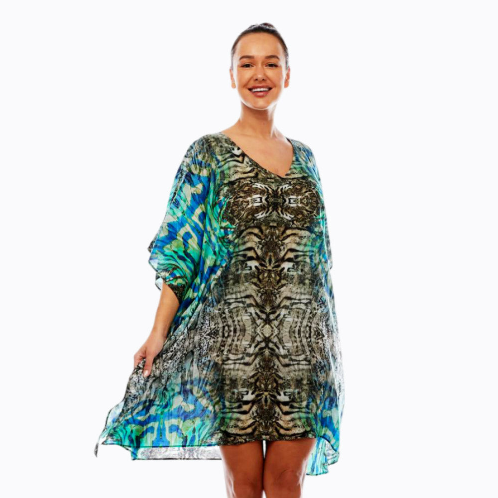 Claire Powell kaftan dress or plus size cover-up (vision)