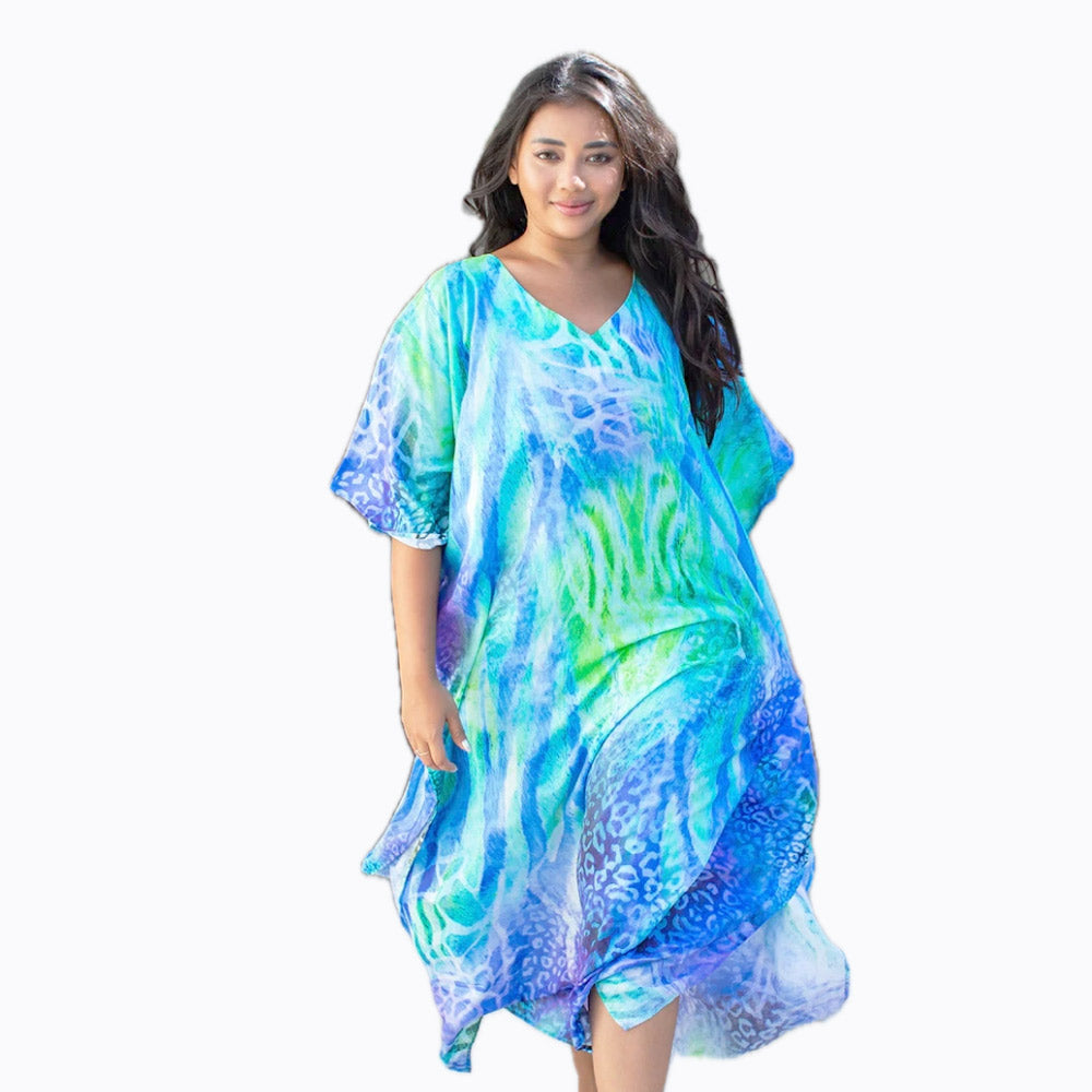 Claire Powell midi kaftan dress (Eden)