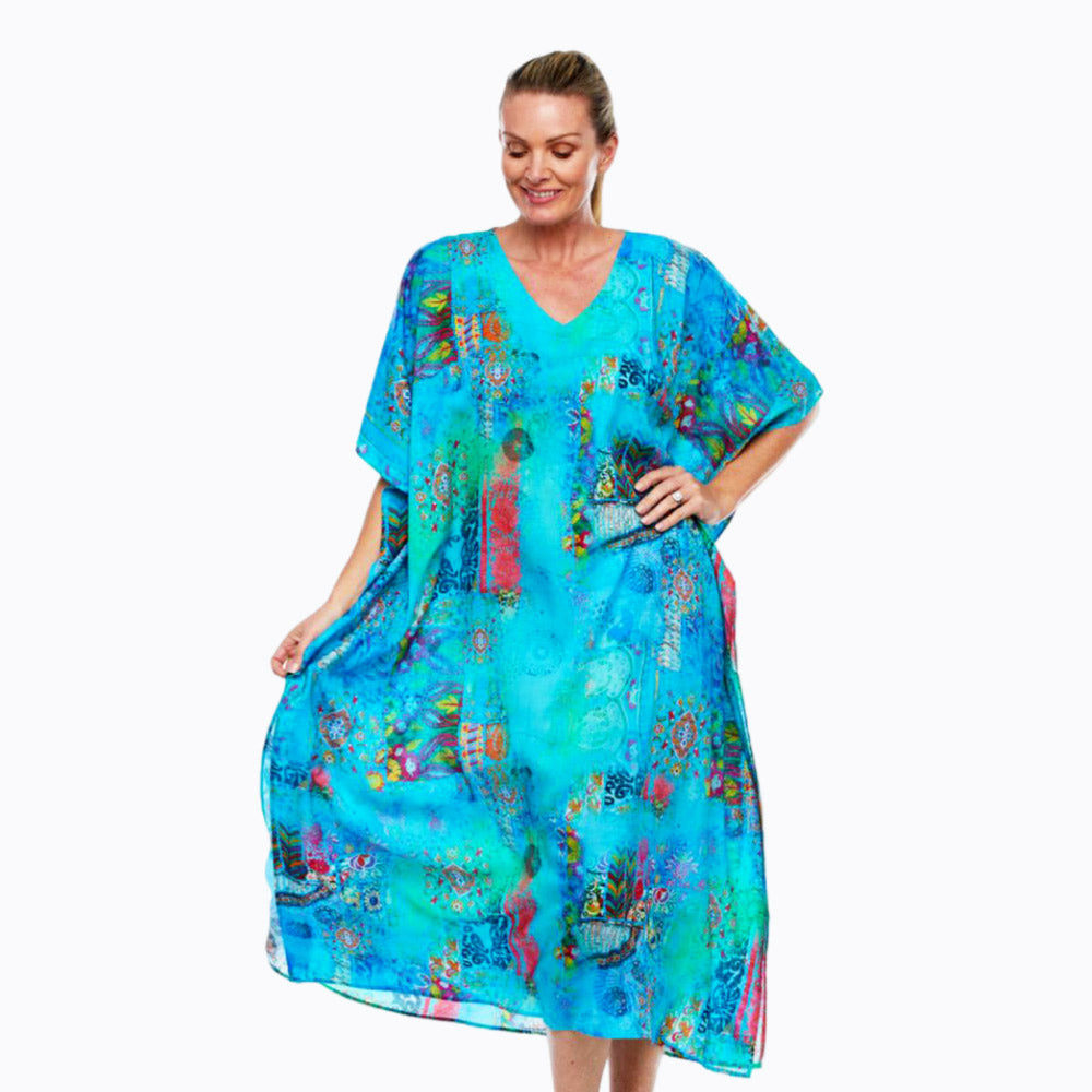 Claire Powell midi kaftan dress (paradise)