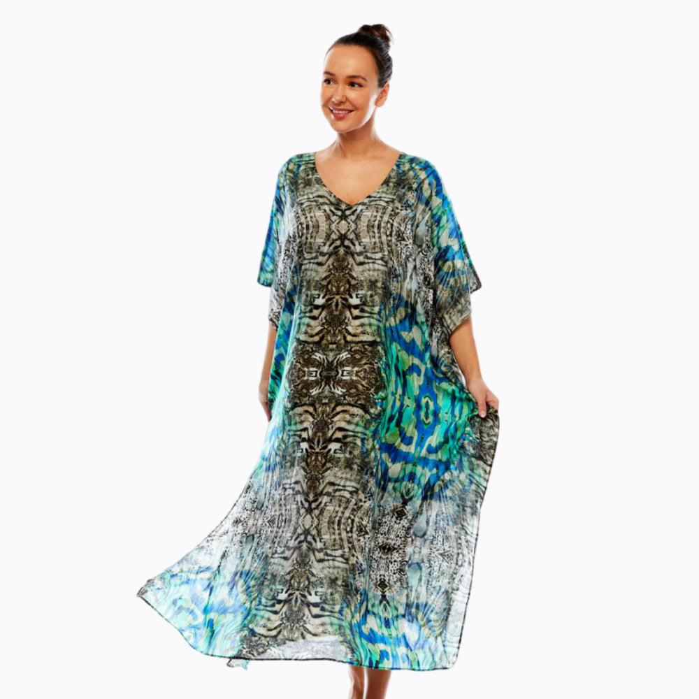 Claire Powell midi kaftan dress (vision)