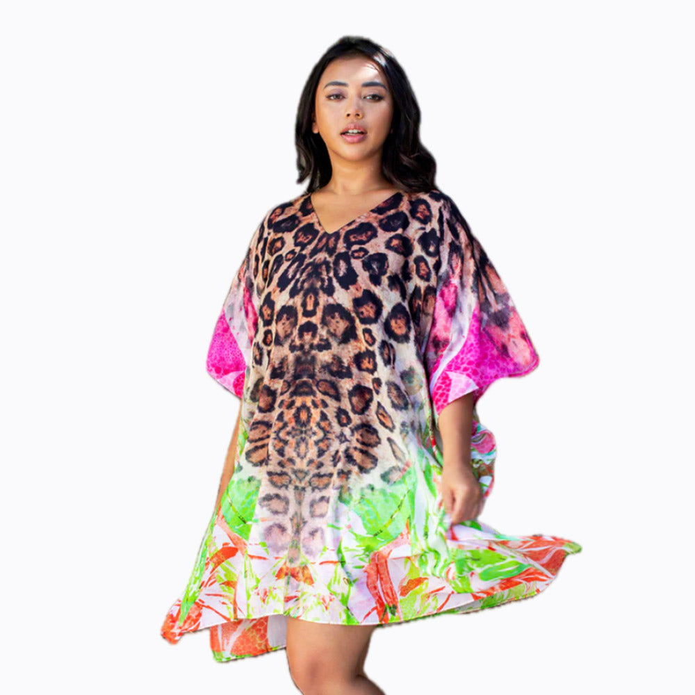 Claire Powell mini kaftan dress or plus size cover-up (savannah)