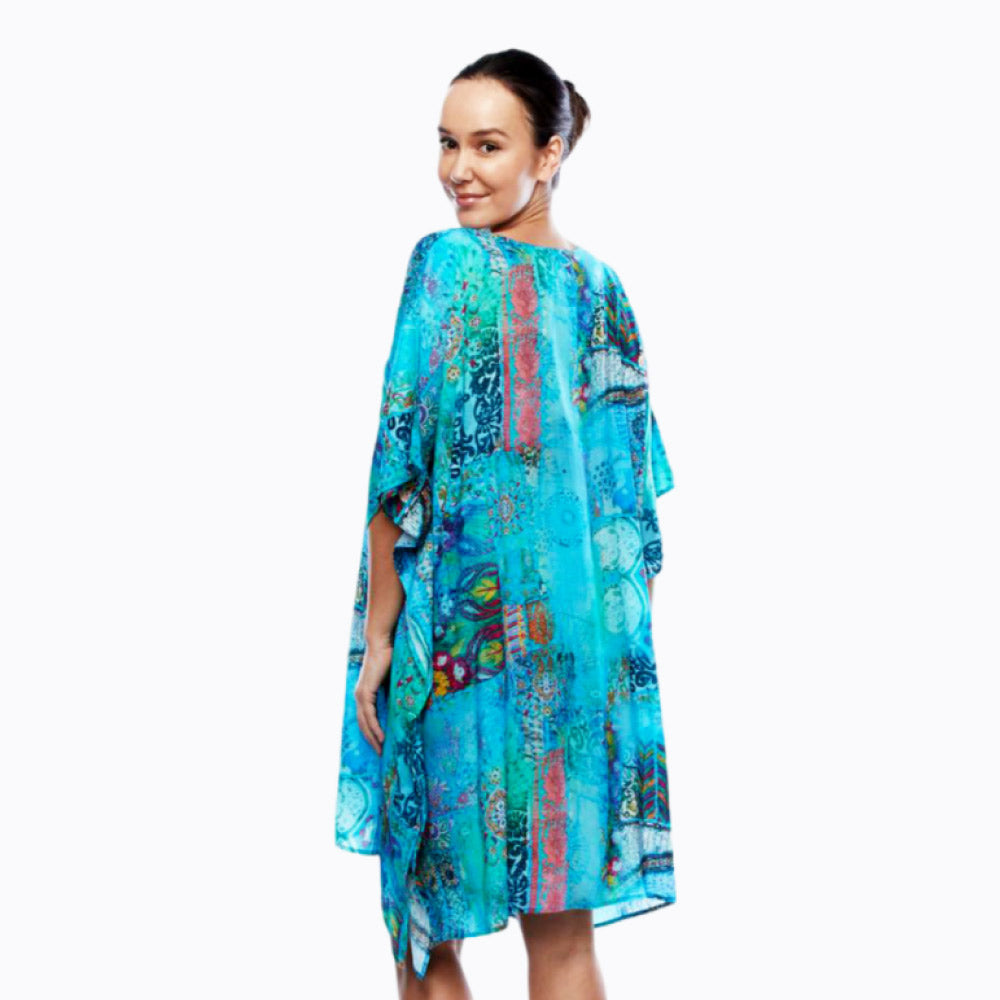 Mini Kaftan Dress | Short Kaftan Top (paradise)