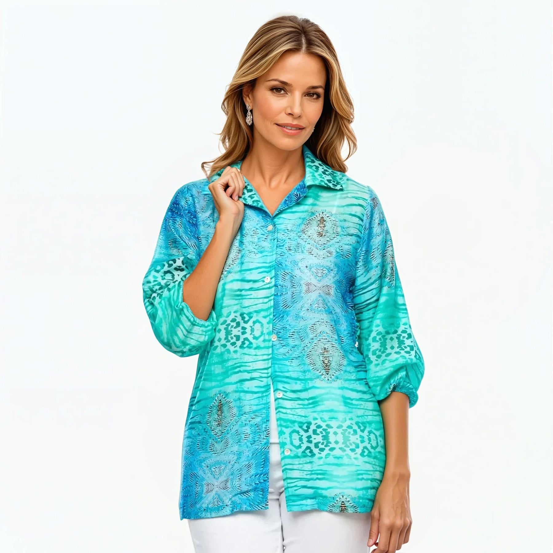 Collared Silk Shirt (Spray)